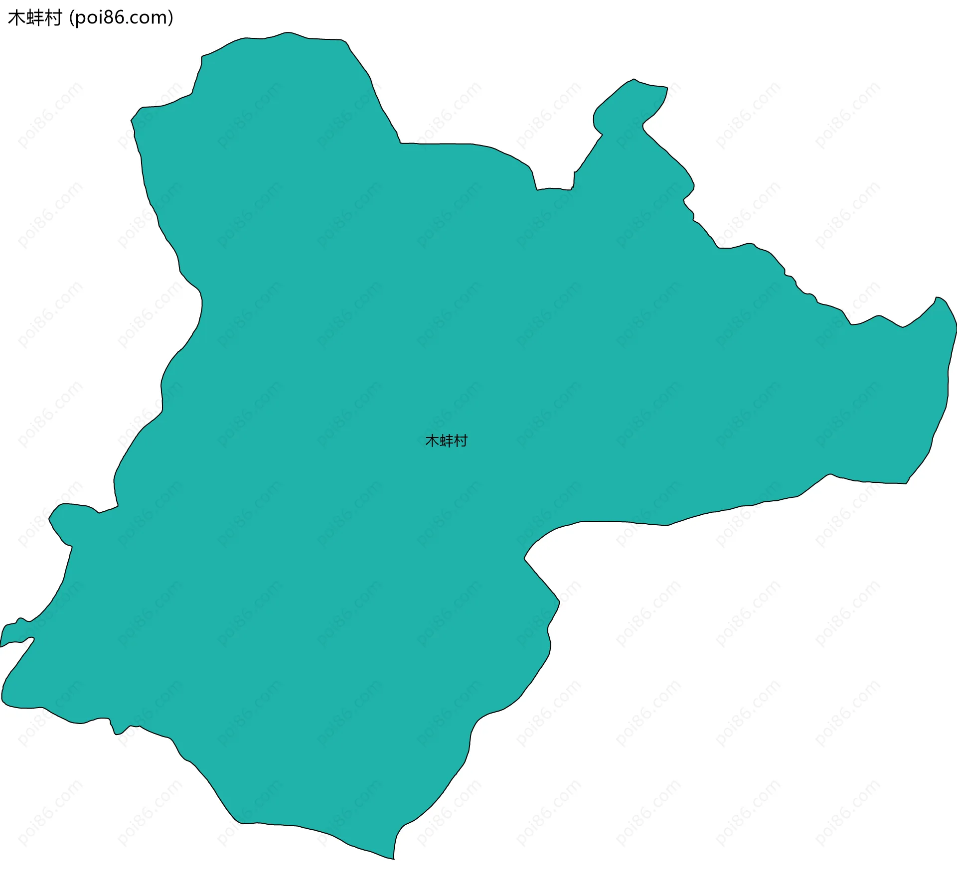 木蚌村边界地图
