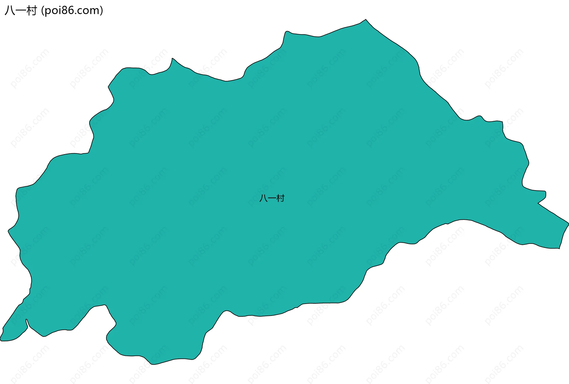 八一村边界地图