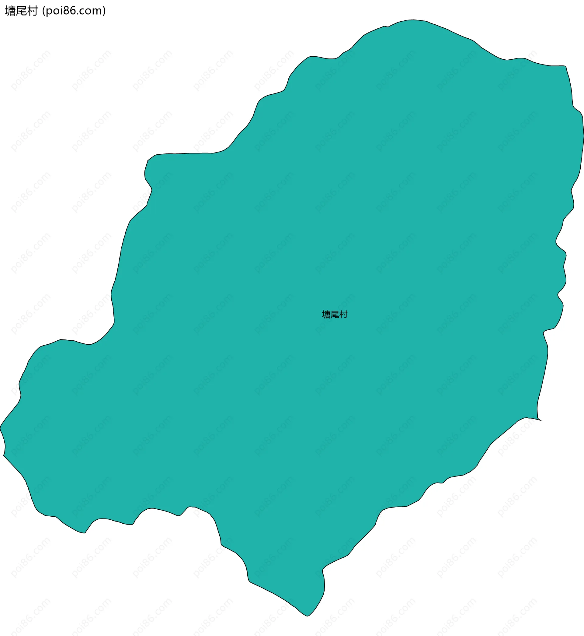 塘尾村边界地图