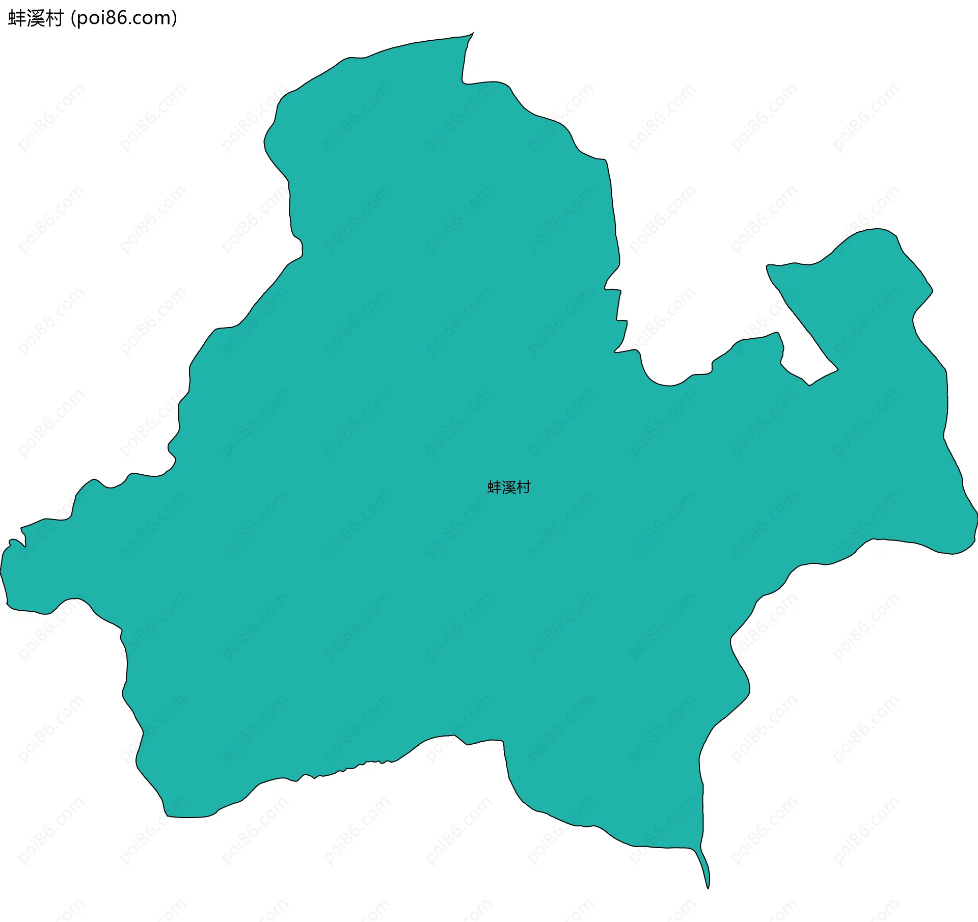 蚌溪村边界地图