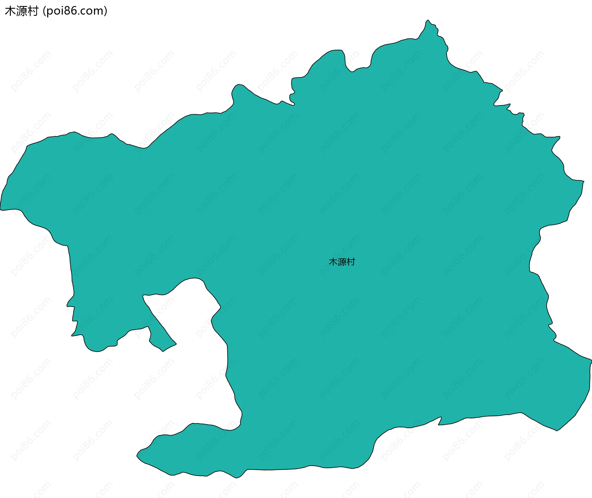 木源村边界地图