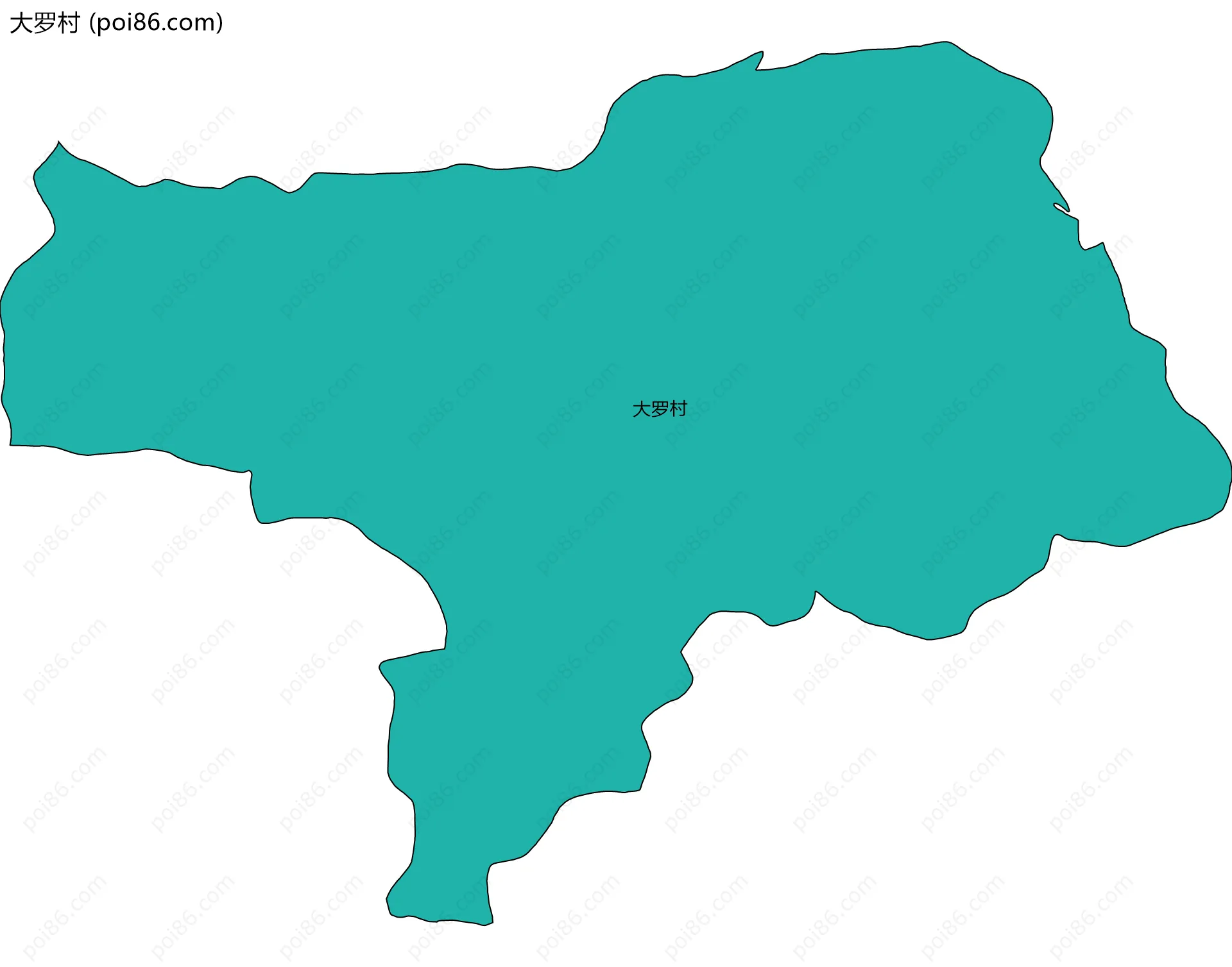 大罗村边界地图