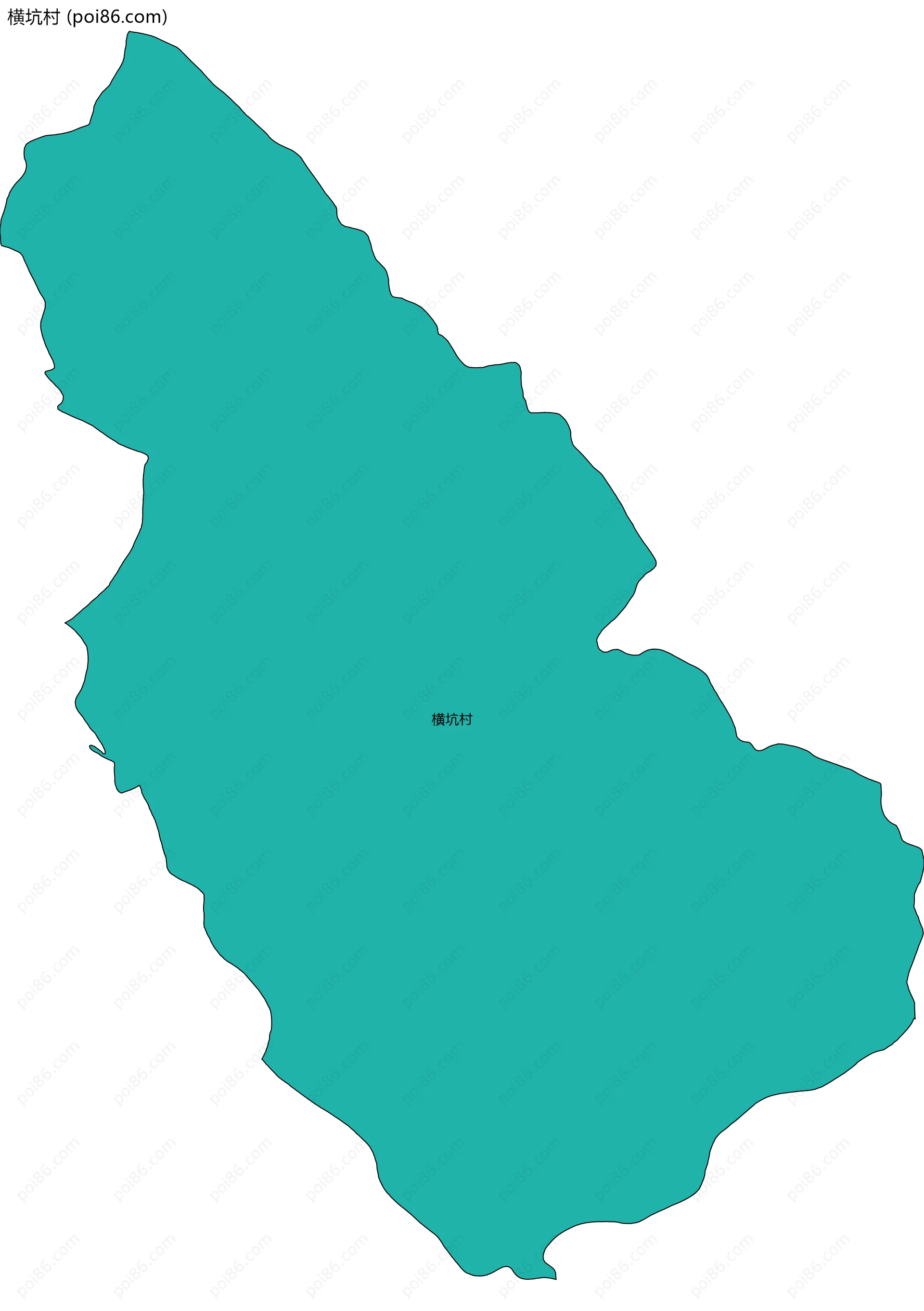 横坑村边界地图