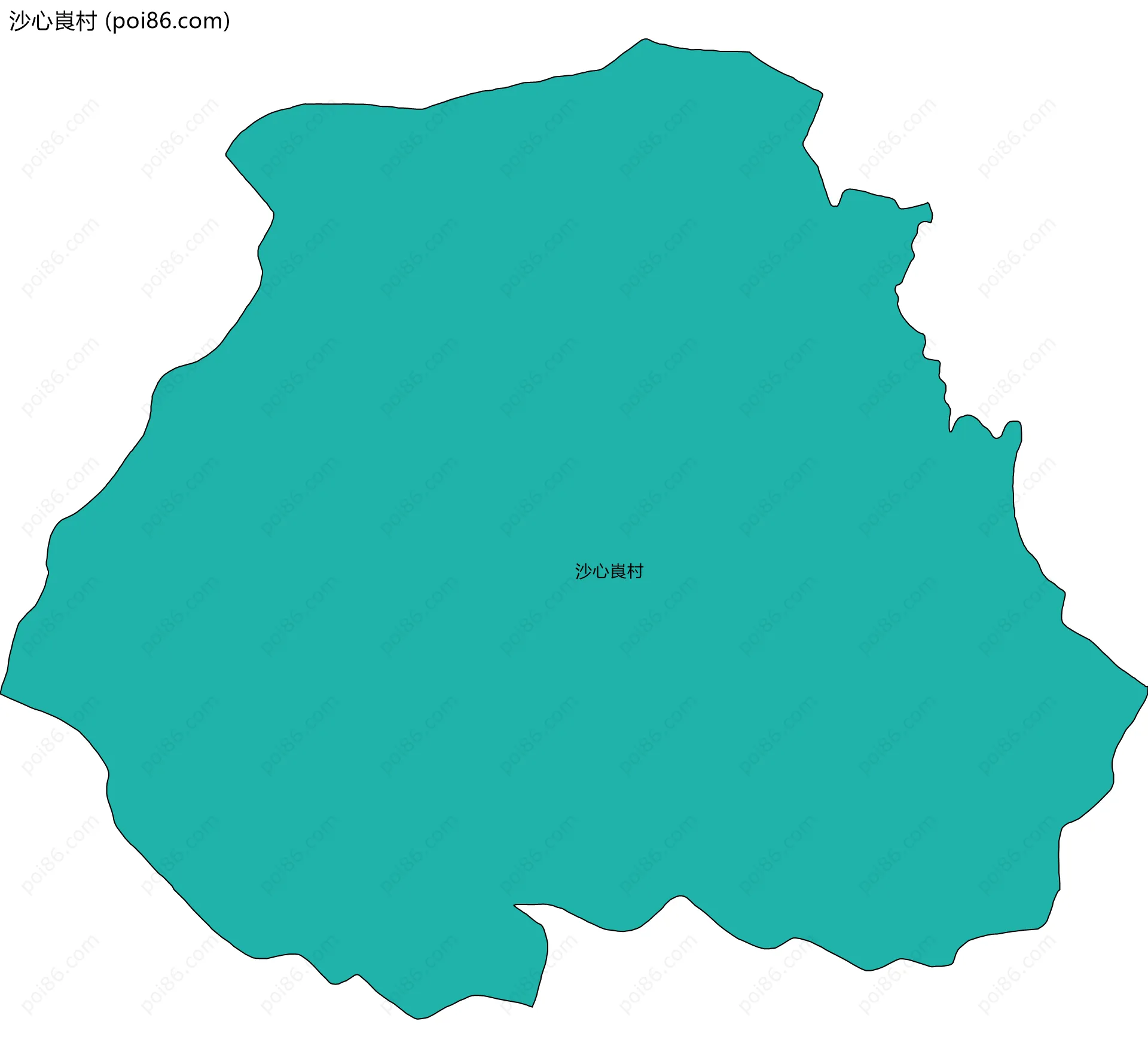 沙心崀村边界地图