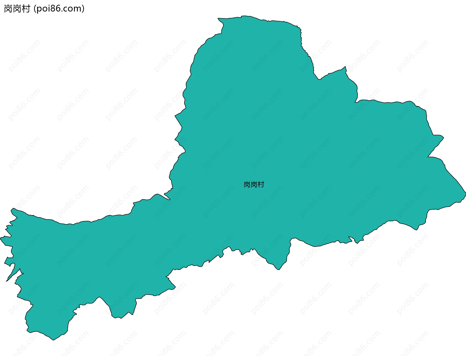 岗岗村边界地图
