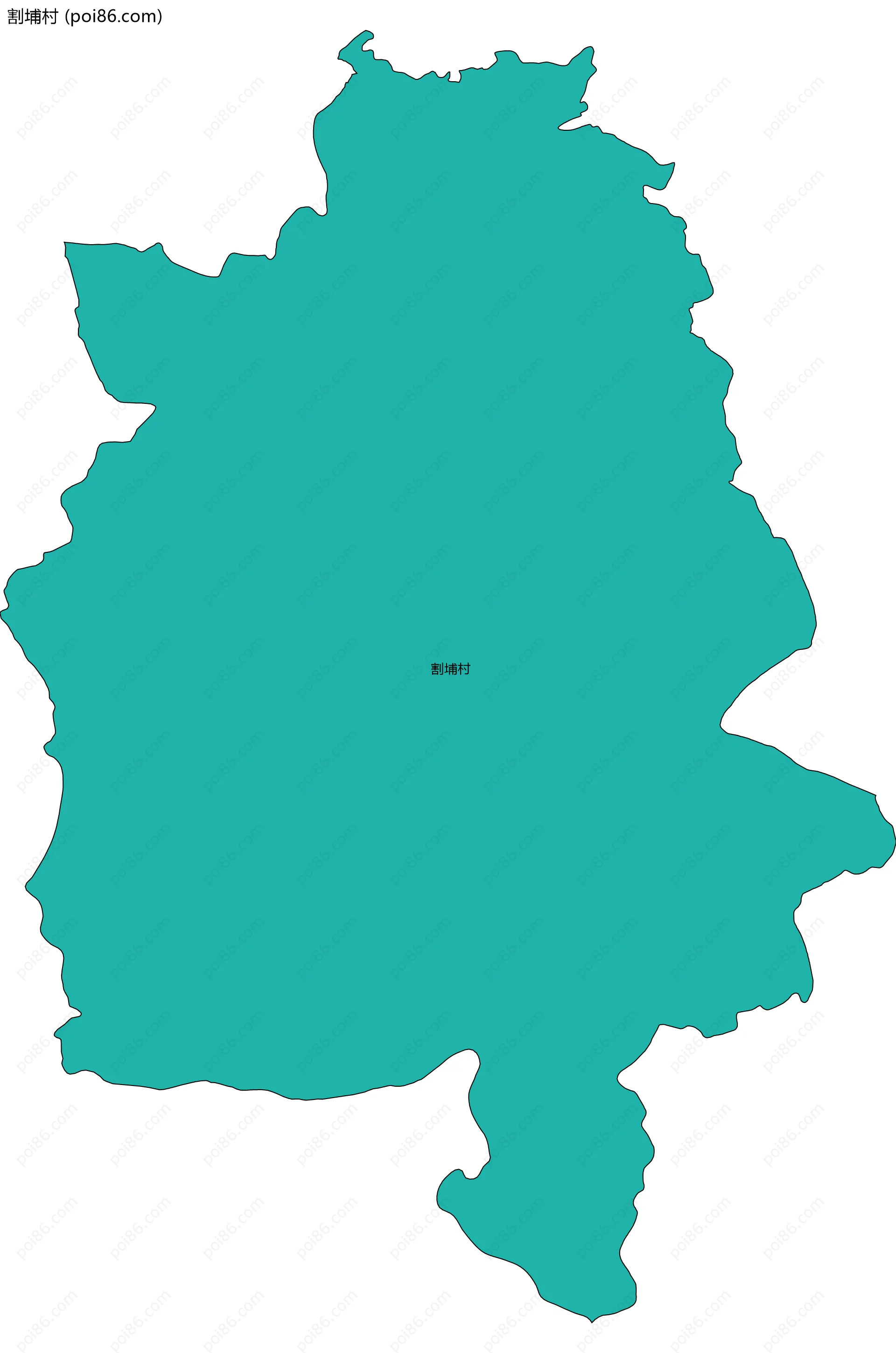 割埔村边界地图