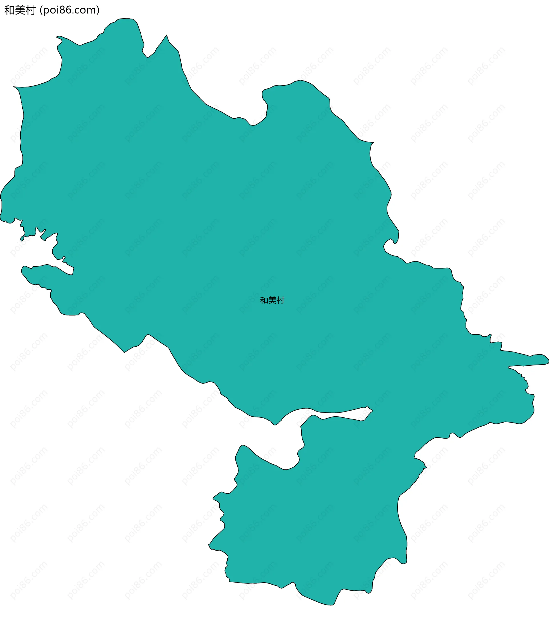 和美村边界地图