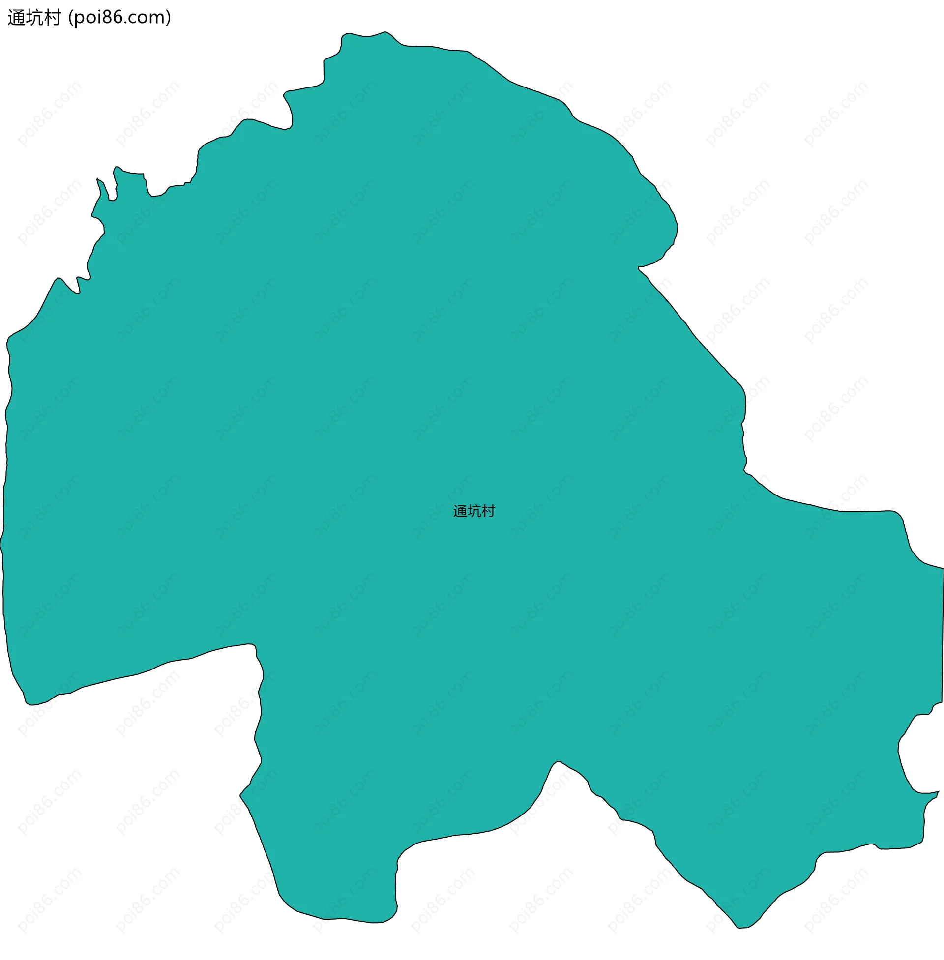 通坑村边界地图