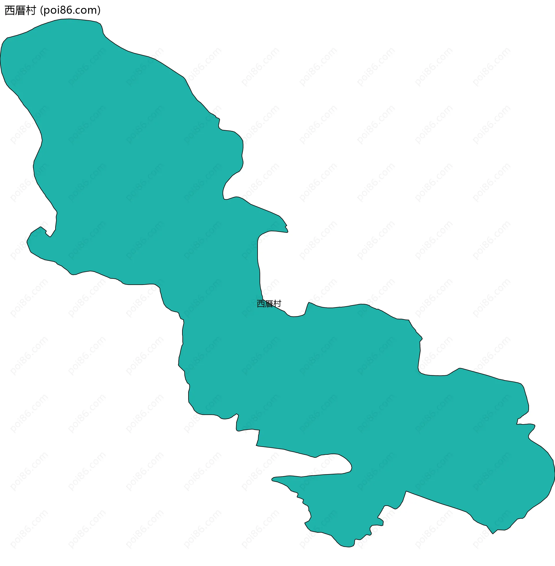 西厝村边界地图