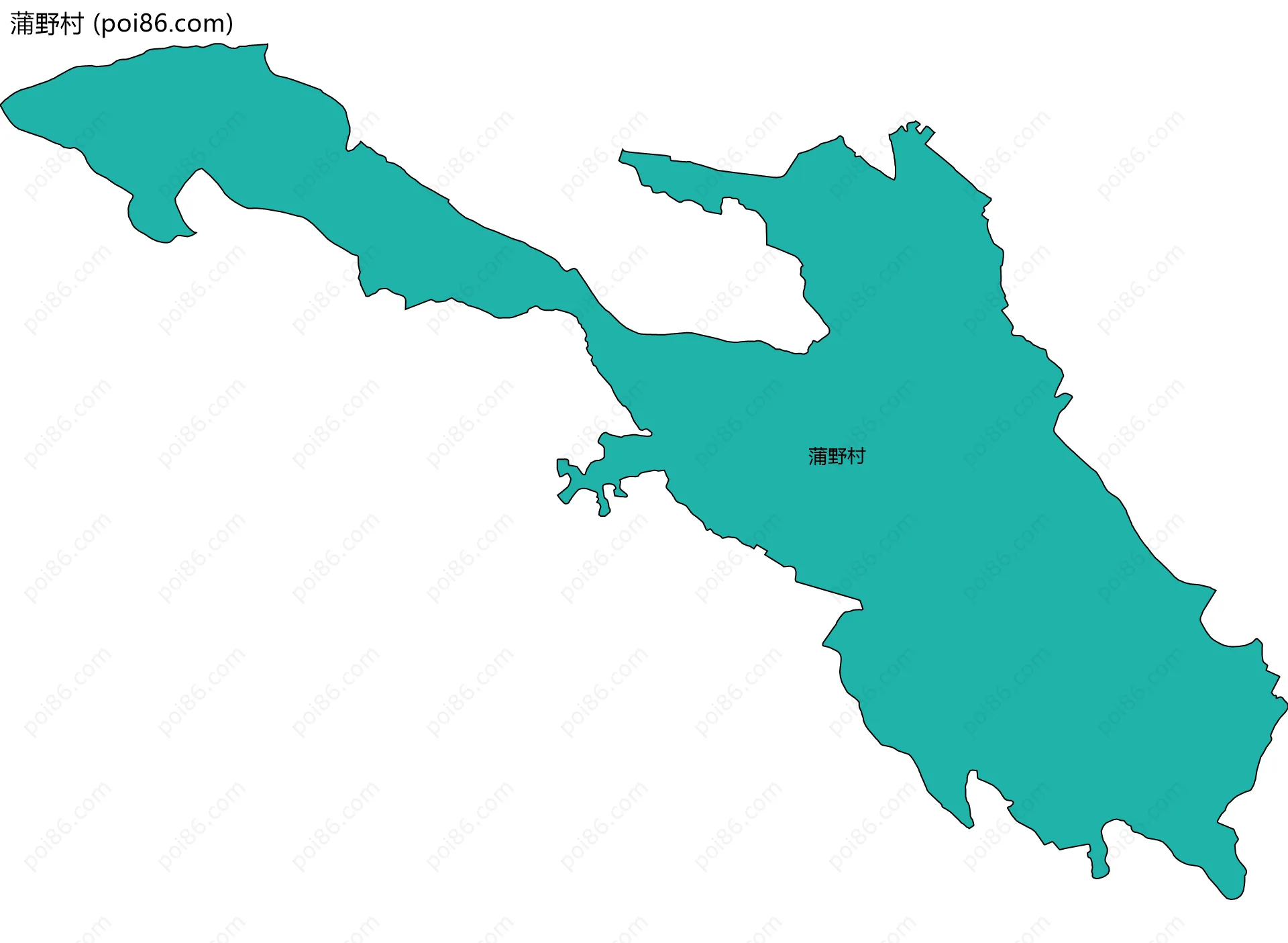 蒲野村边界地图