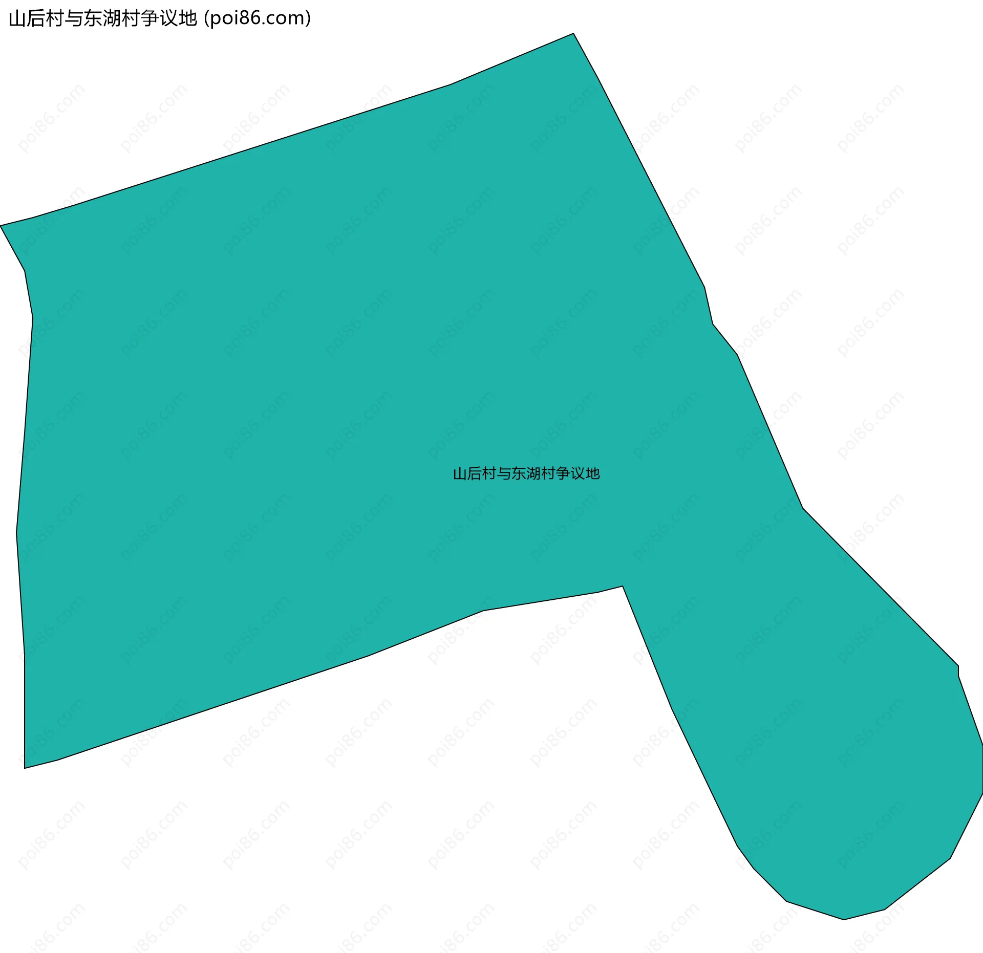 山后村与东湖村争议地边界地图