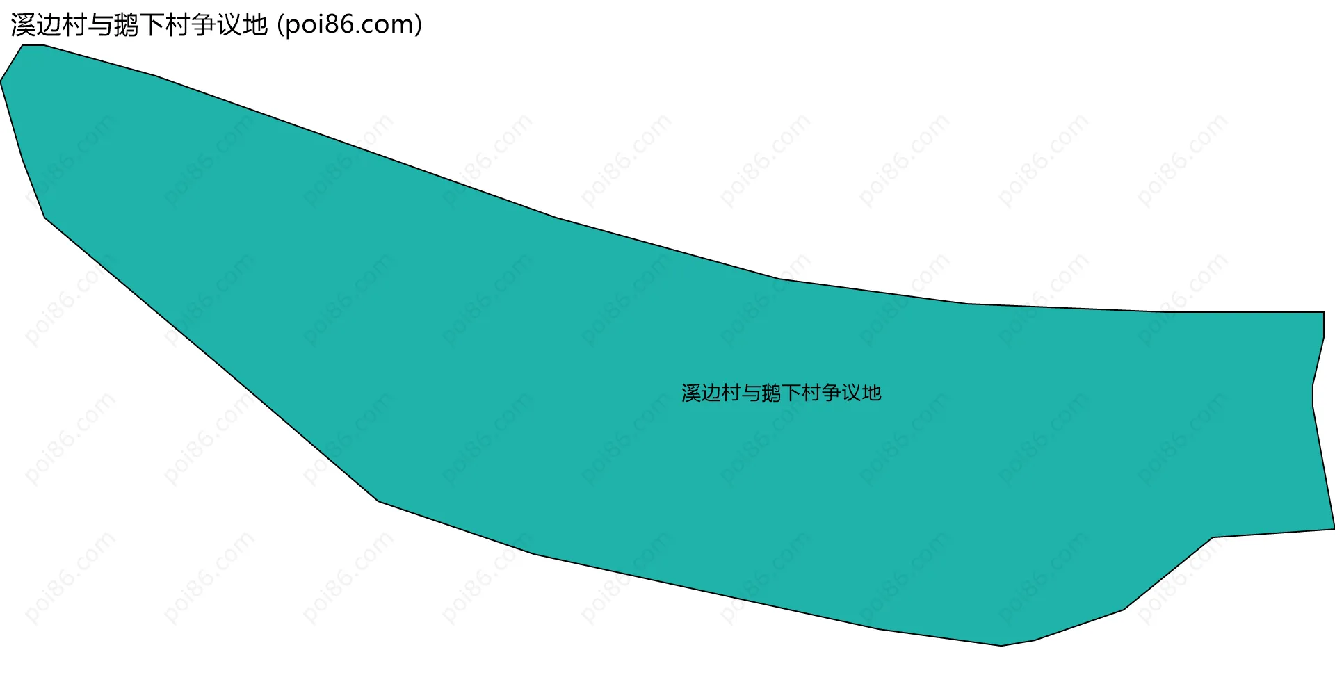 溪边村与鹅下村争议地边界地图