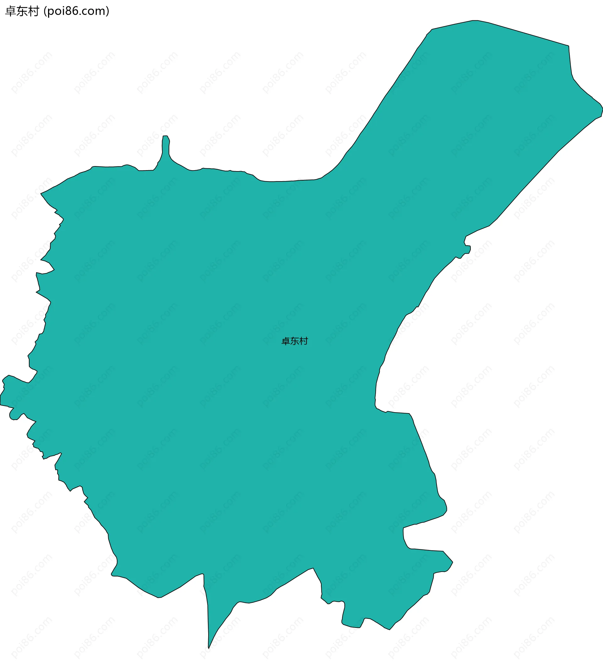 卓东村边界地图