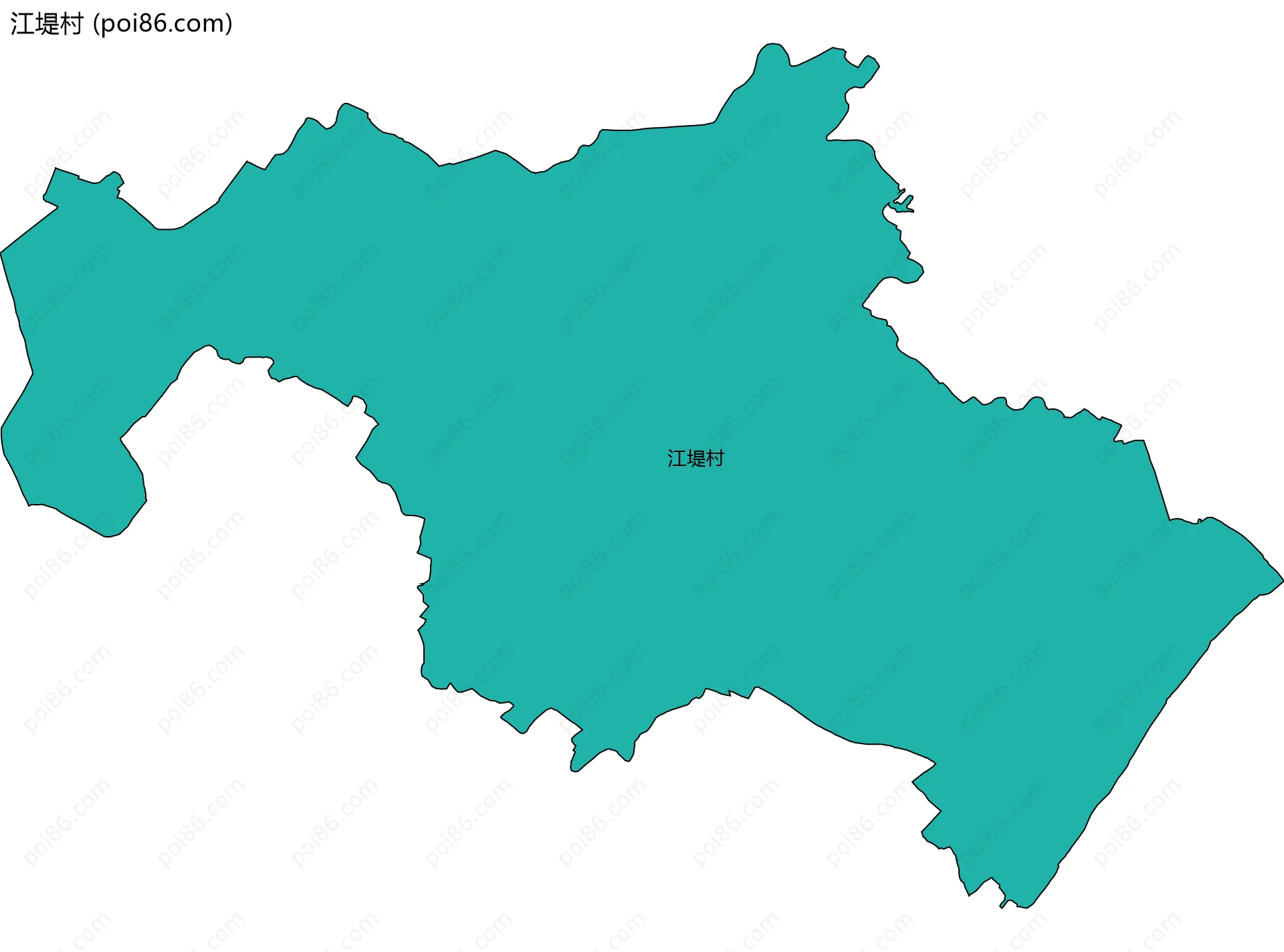 江堤村边界地图