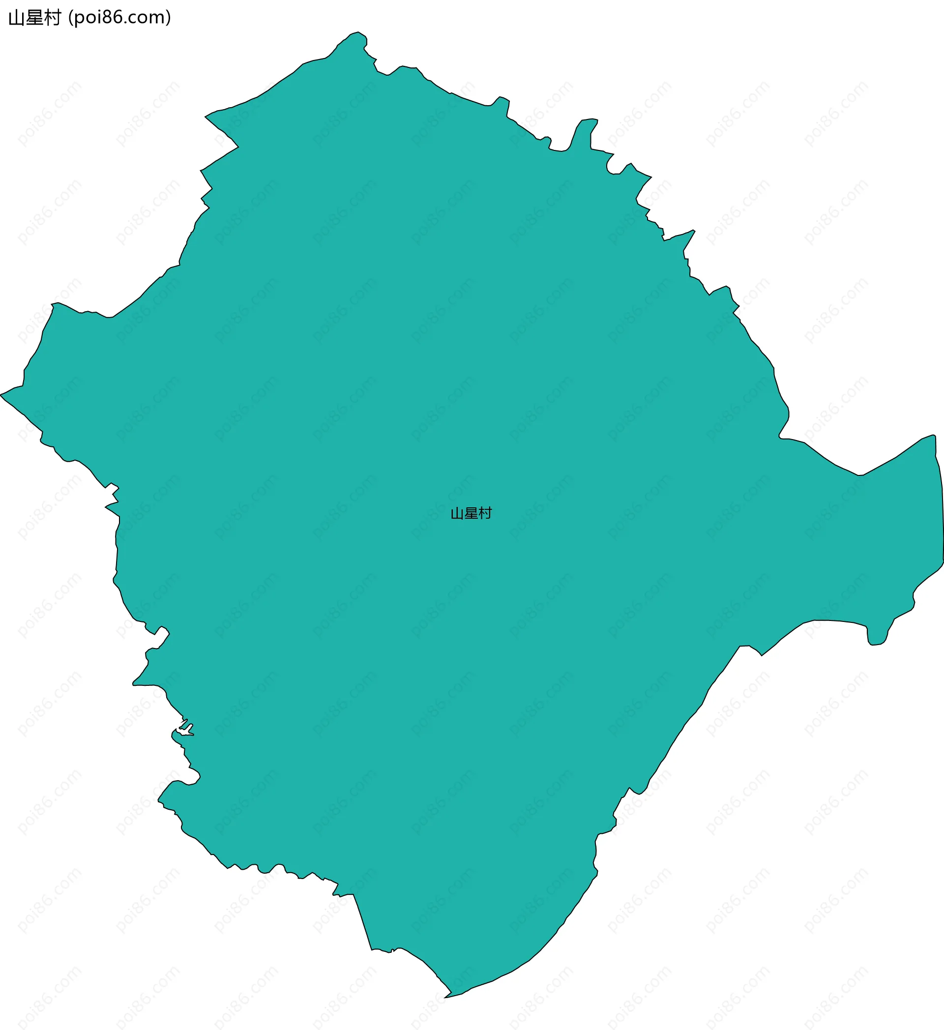 山星村边界地图