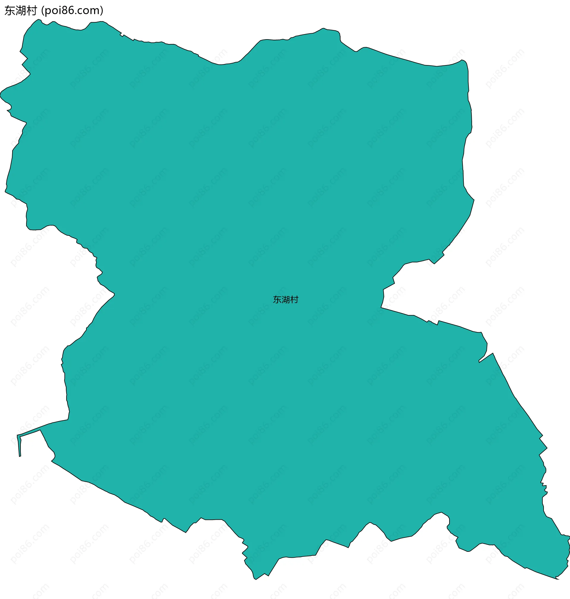 东湖村边界地图