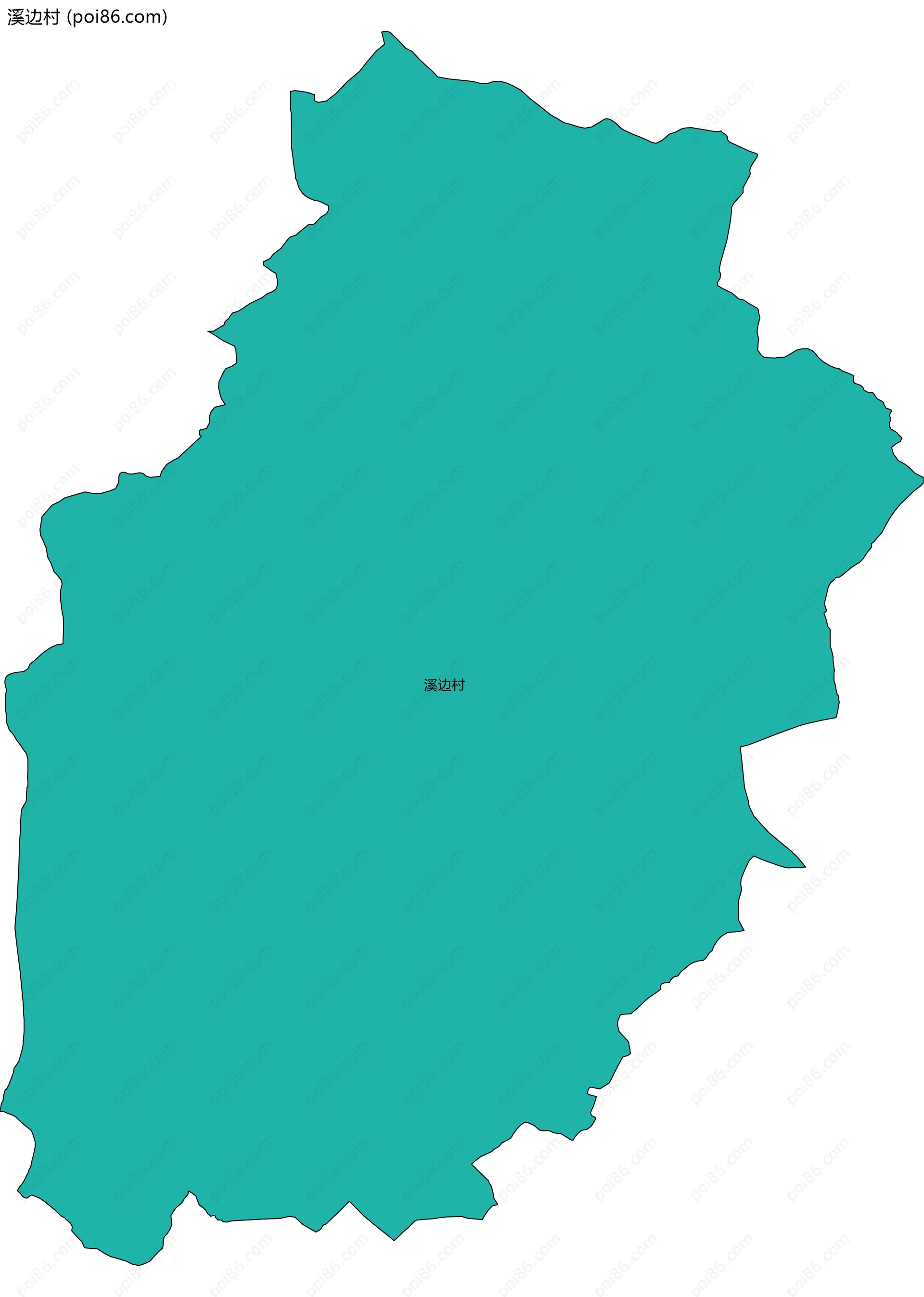 溪边村边界地图