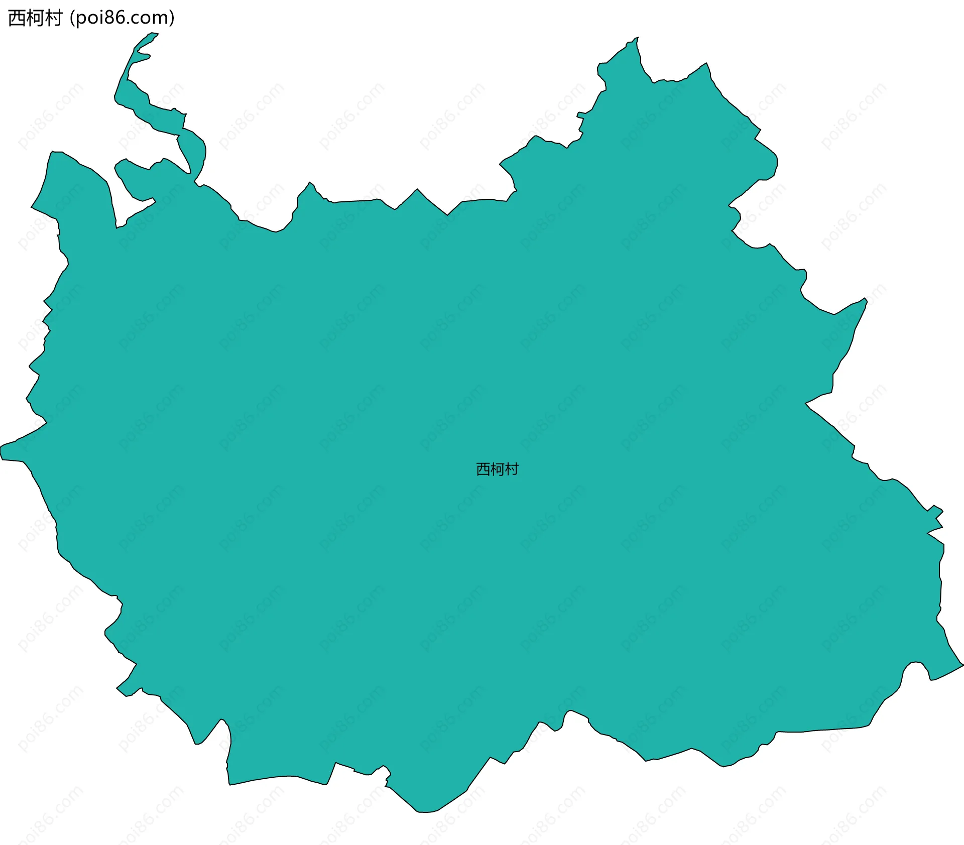 西柯村边界地图