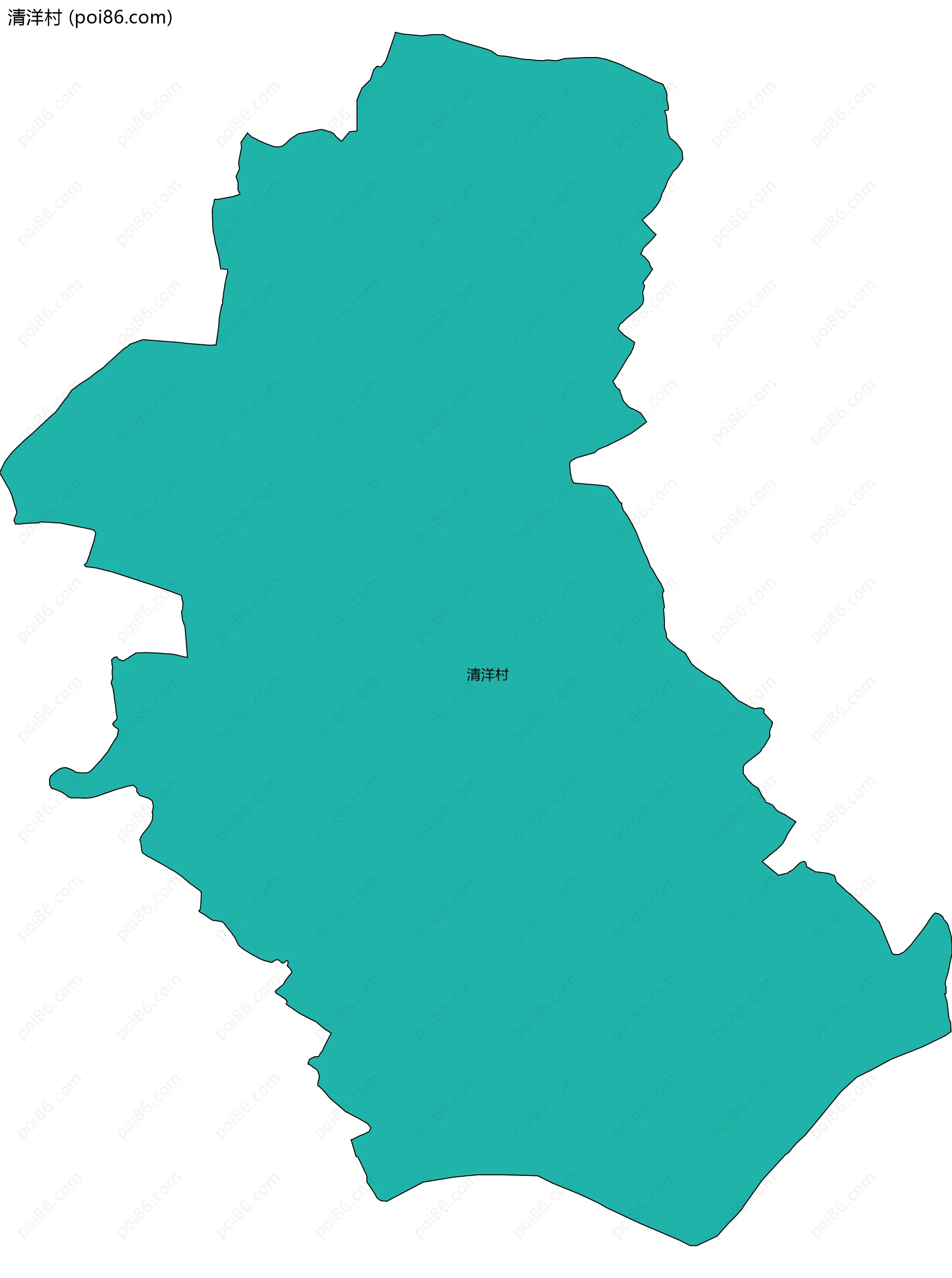 清洋村边界地图