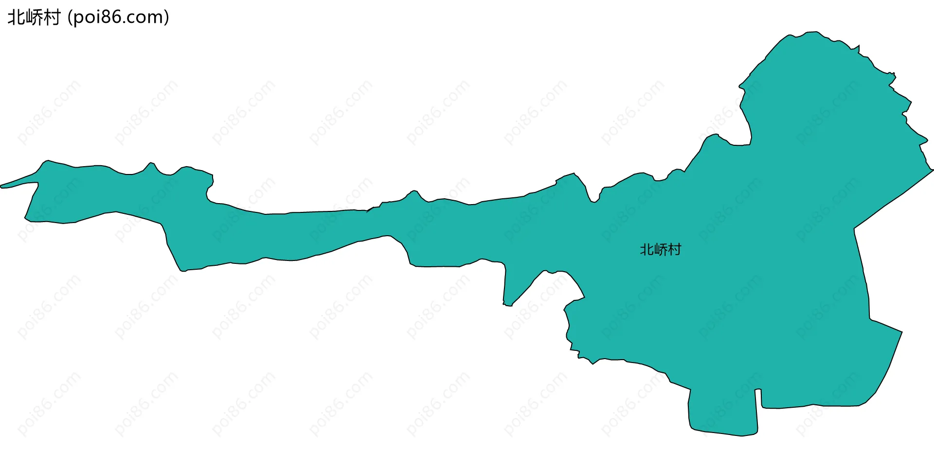 北峤村边界地图