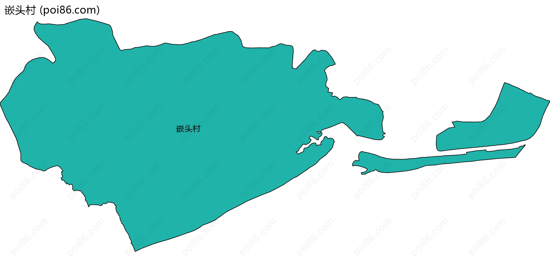 嵌头村边界地图