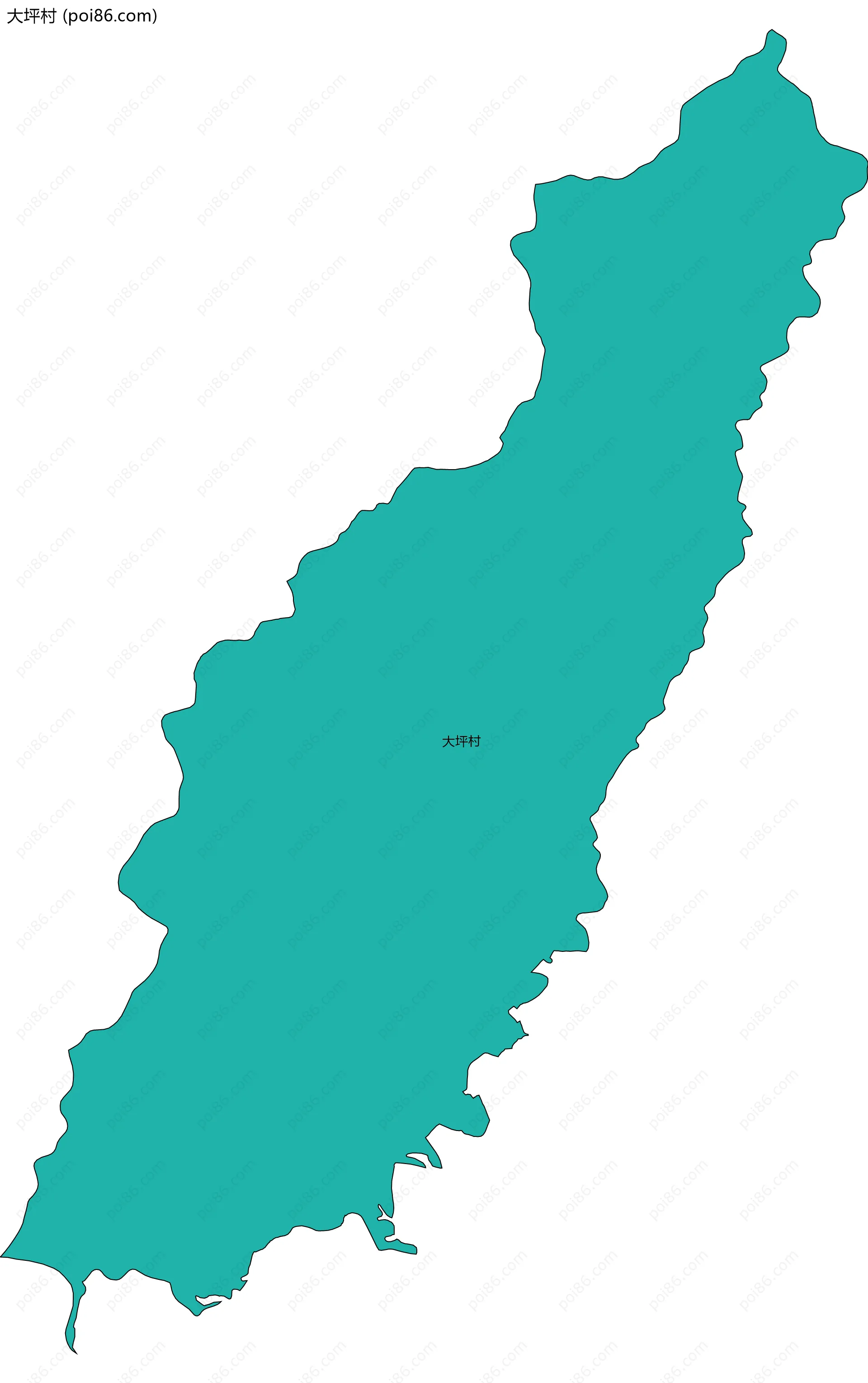 大坪村边界地图