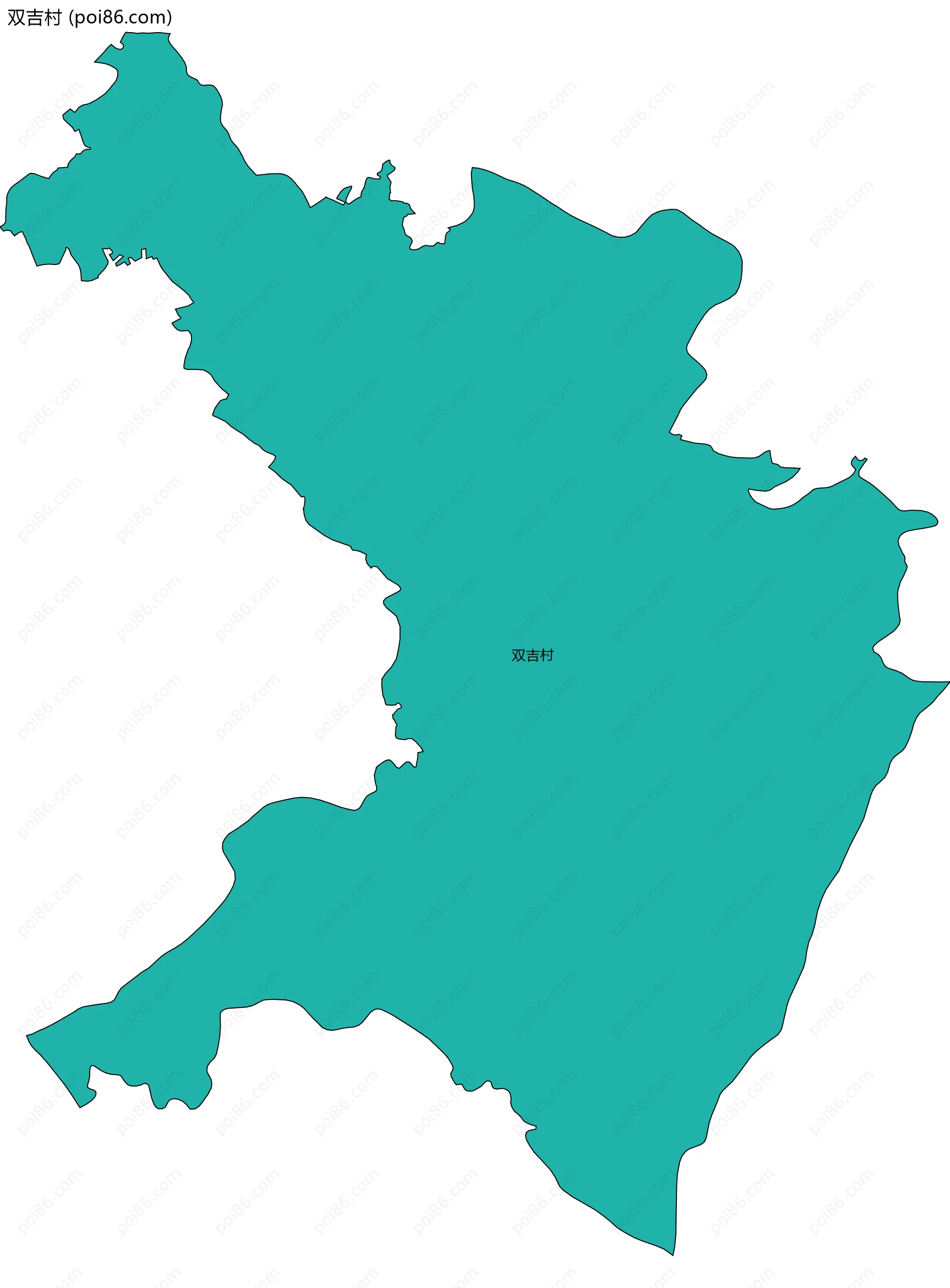 双吉村边界地图