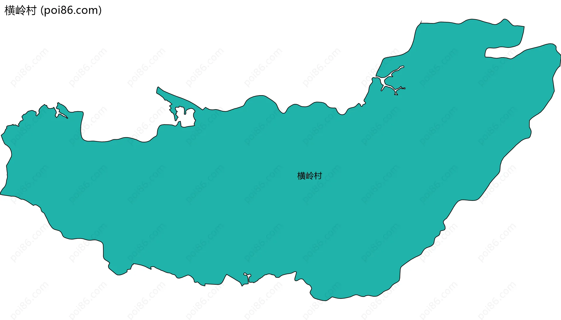 横岭村边界地图