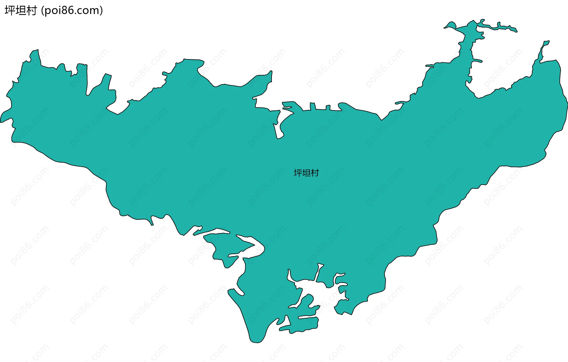 坪坦村边界地图