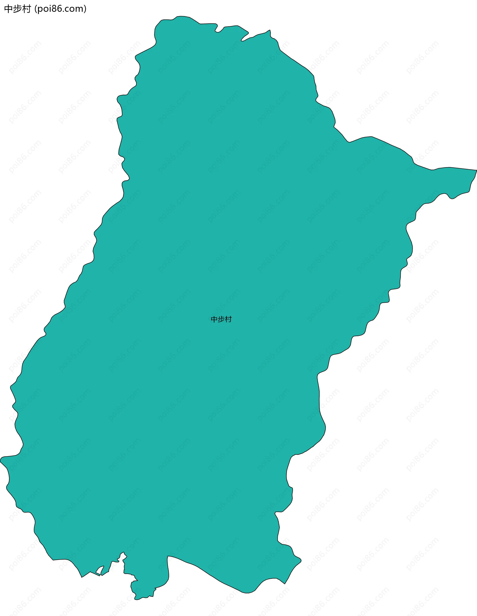 中步村边界地图