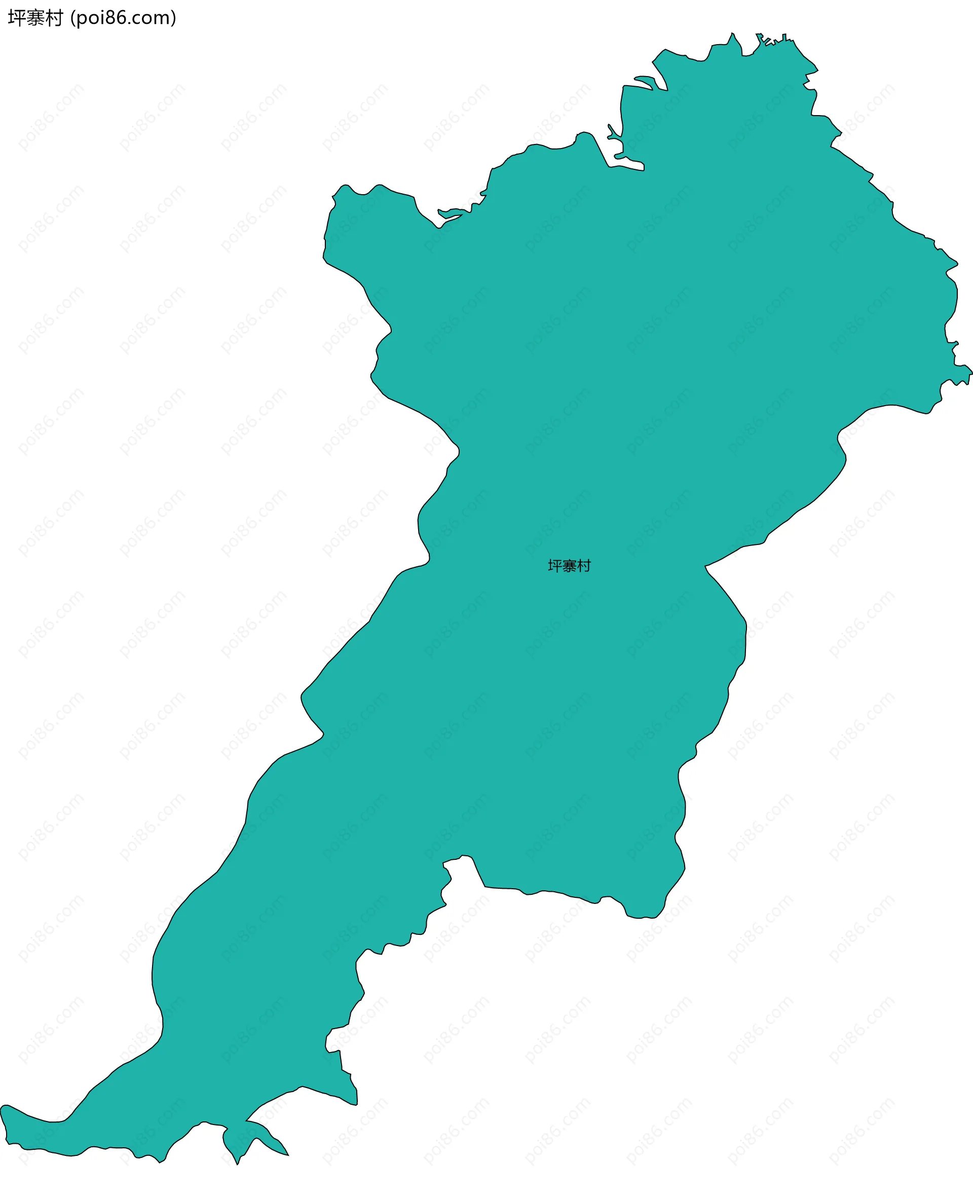 坪寨村边界地图