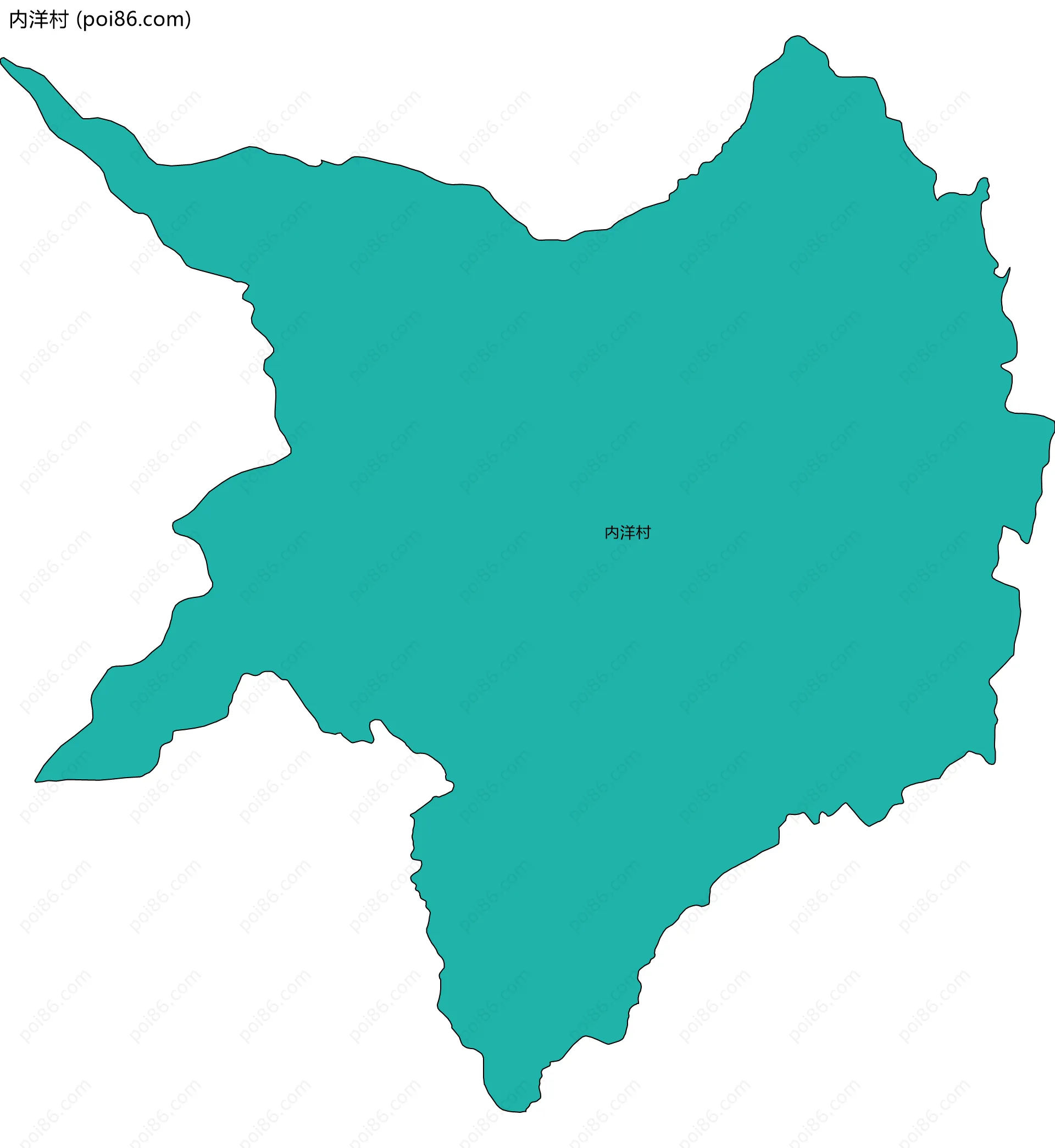 内洋村边界地图