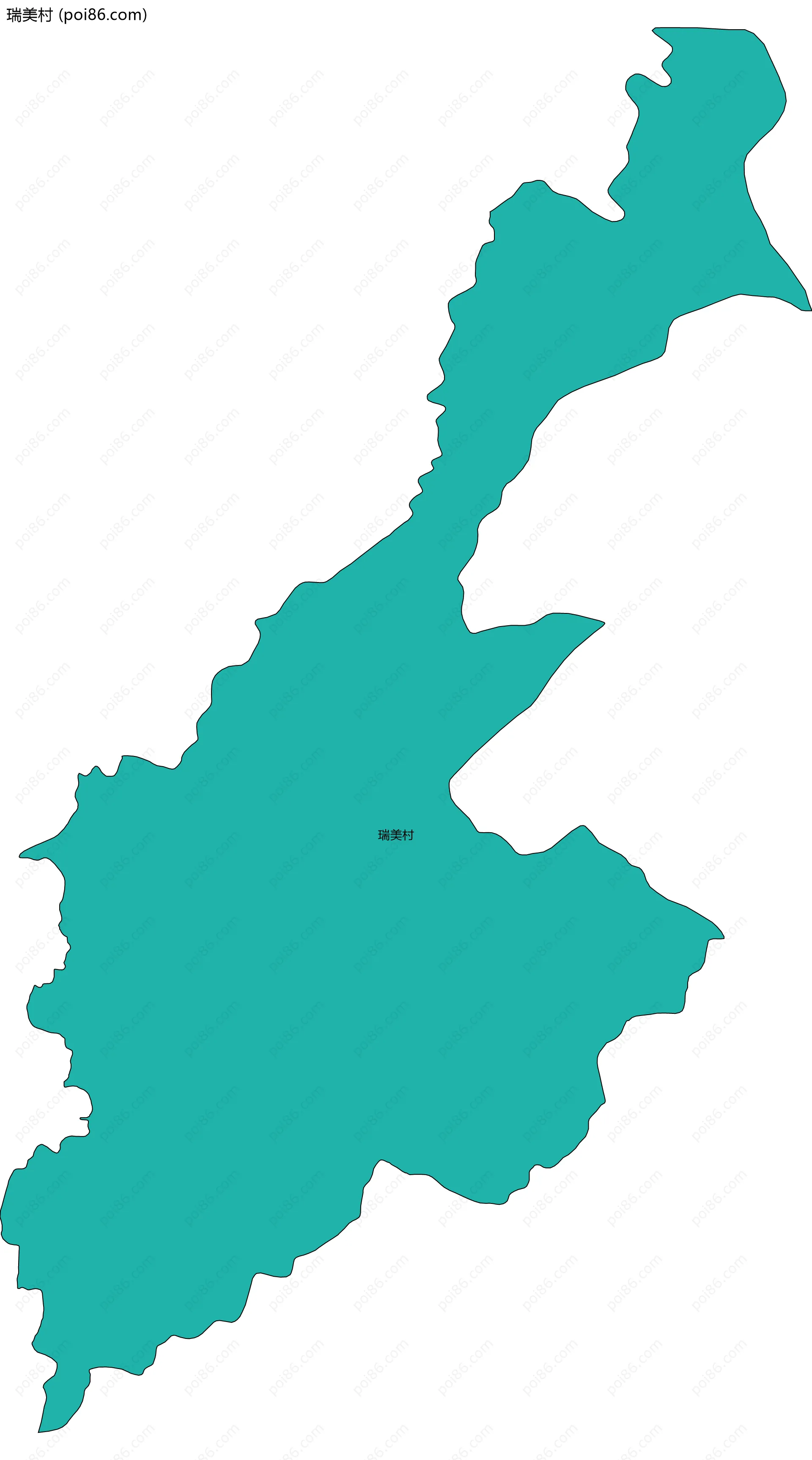 瑞美村边界地图