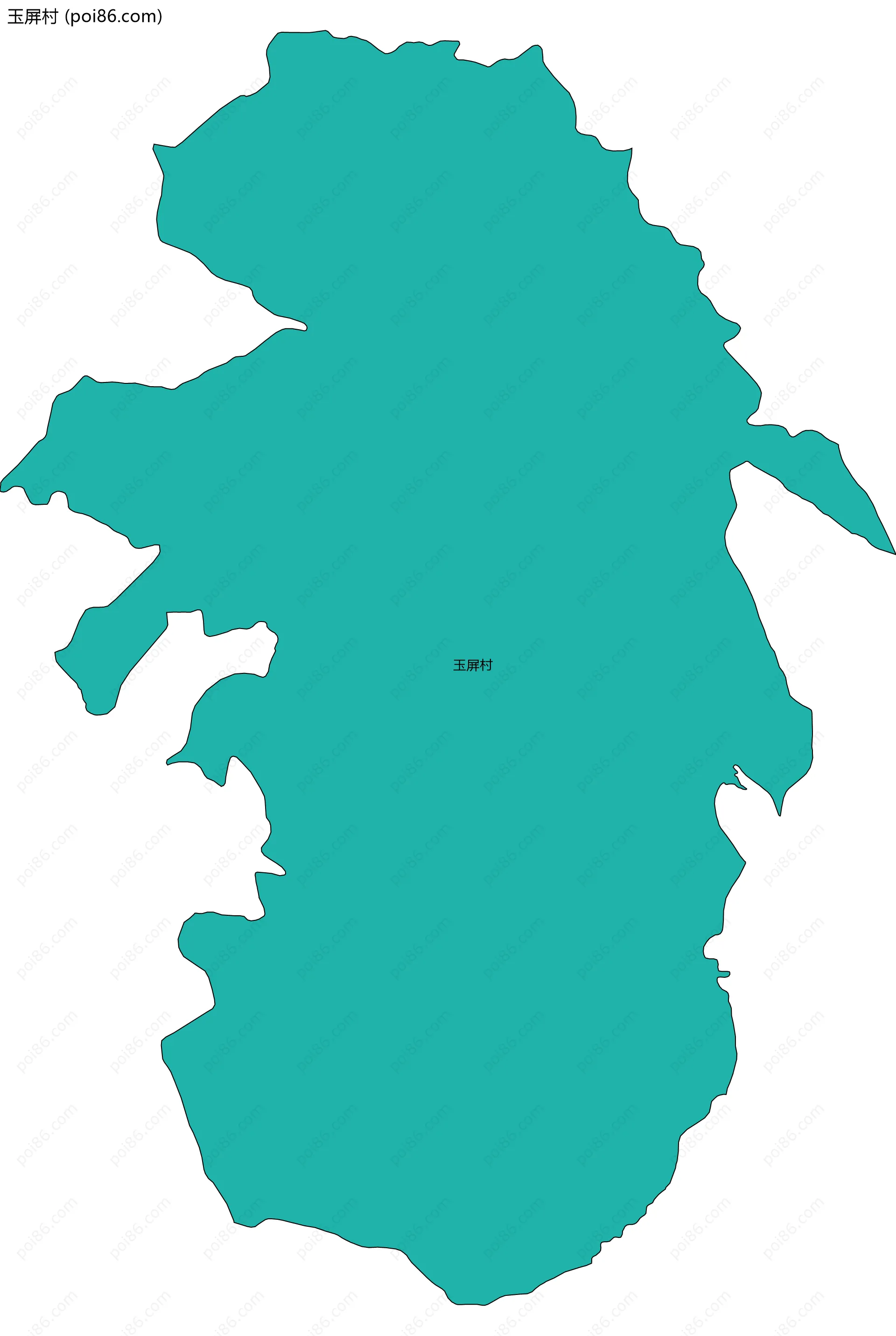 玉屏村边界地图