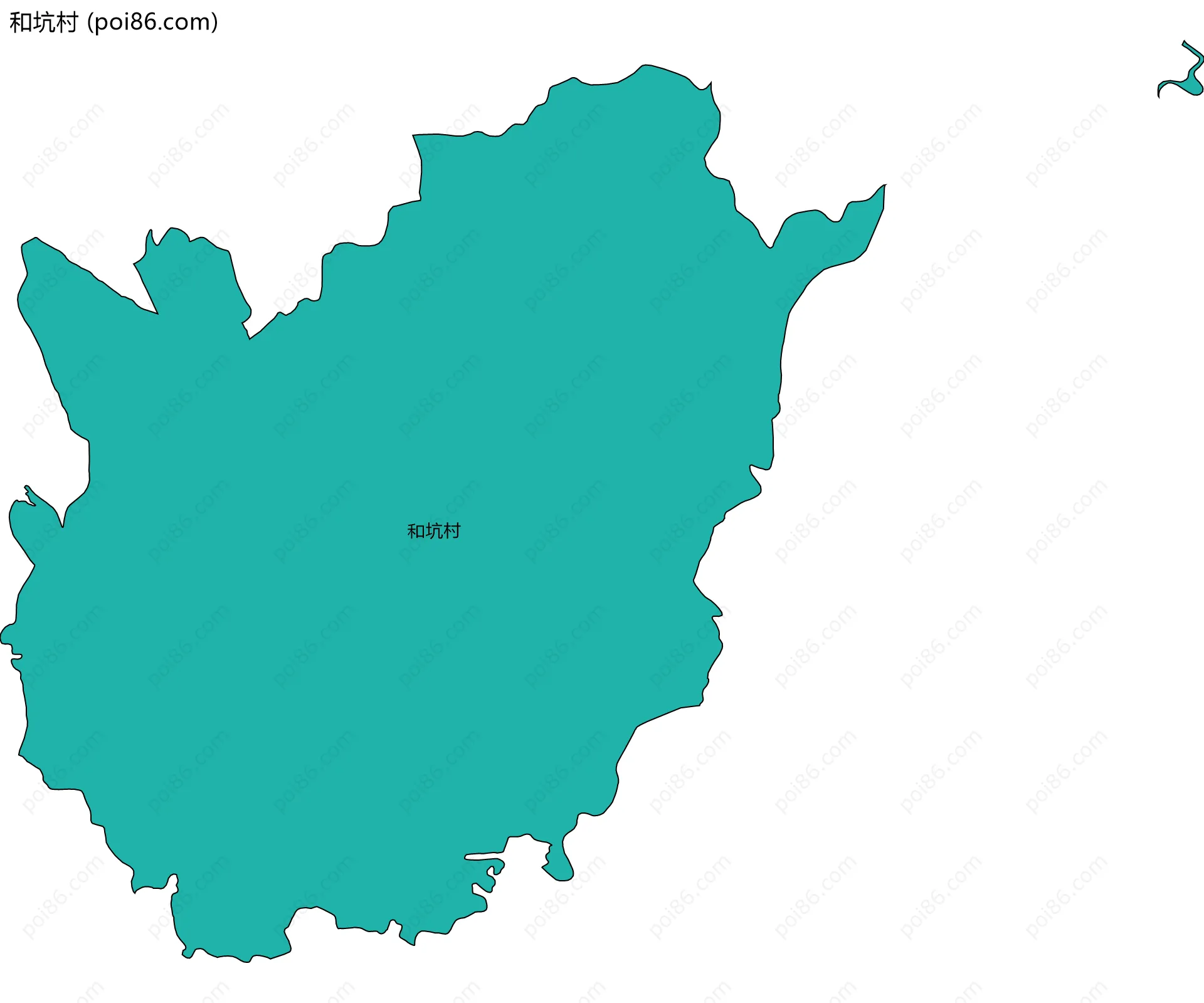 和坑村边界地图