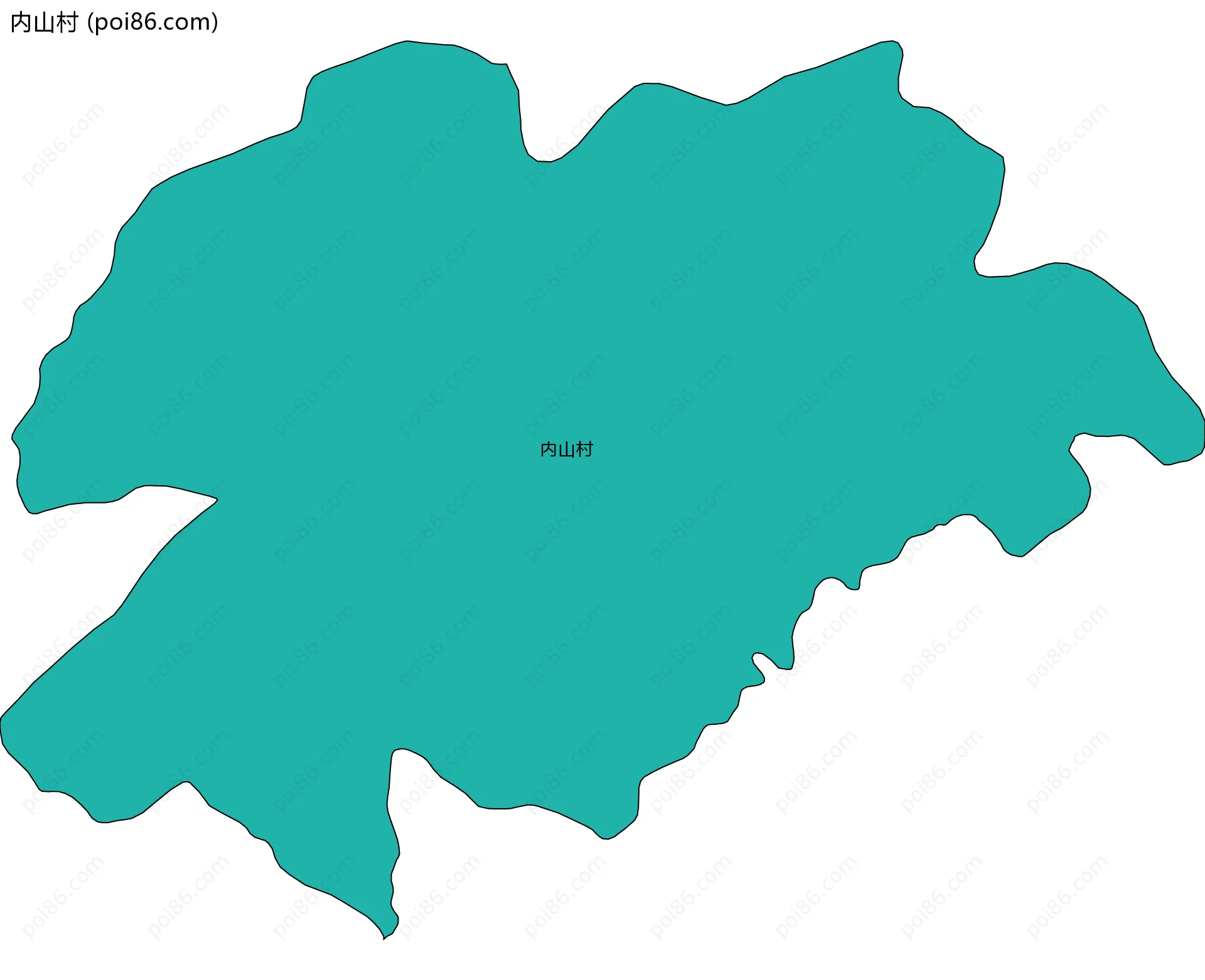 内山村边界地图