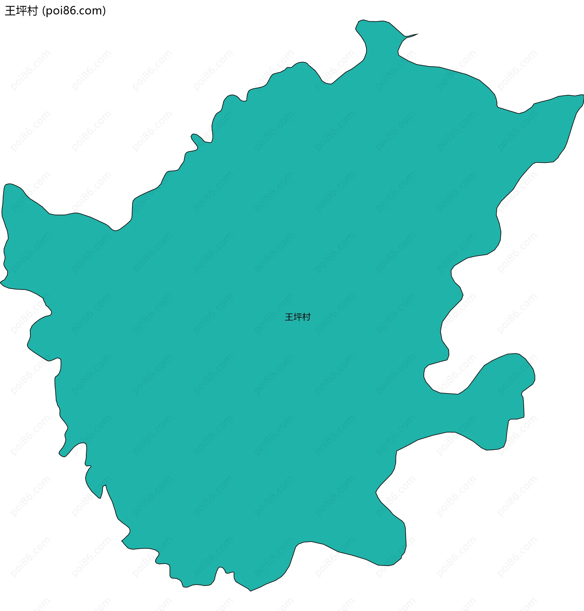 王坪村边界地图
