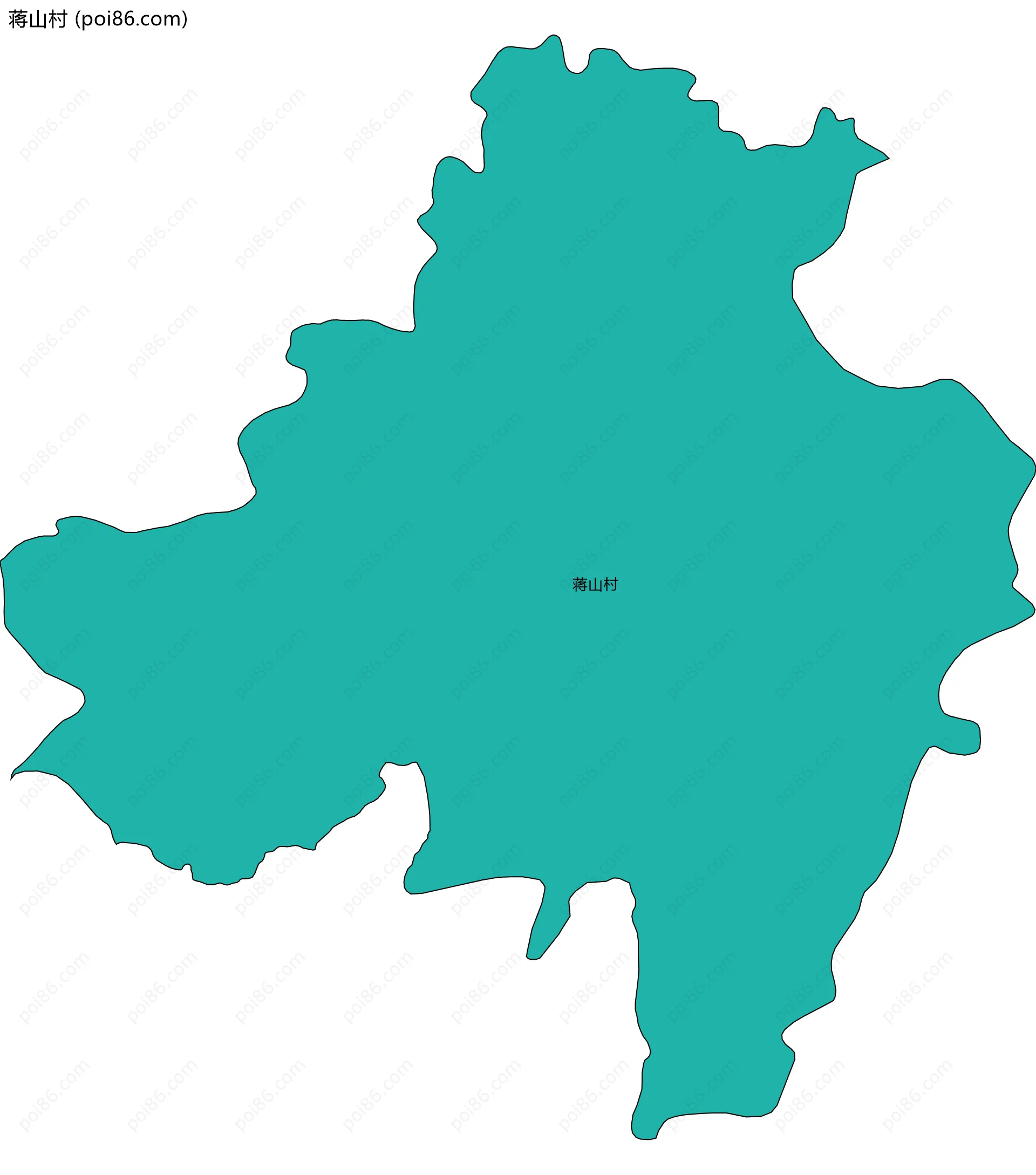 蒋山村边界地图