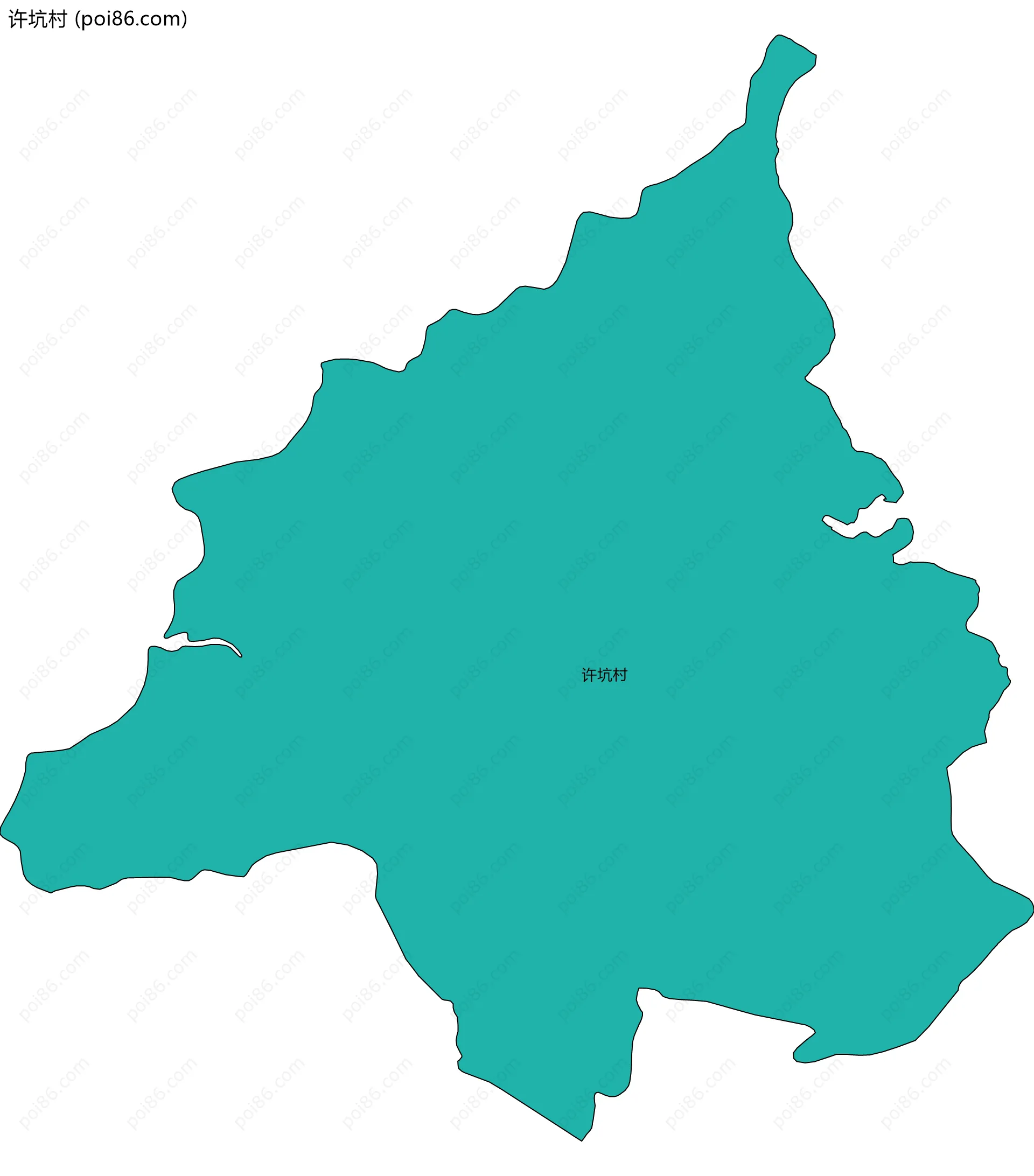 许坑村边界地图