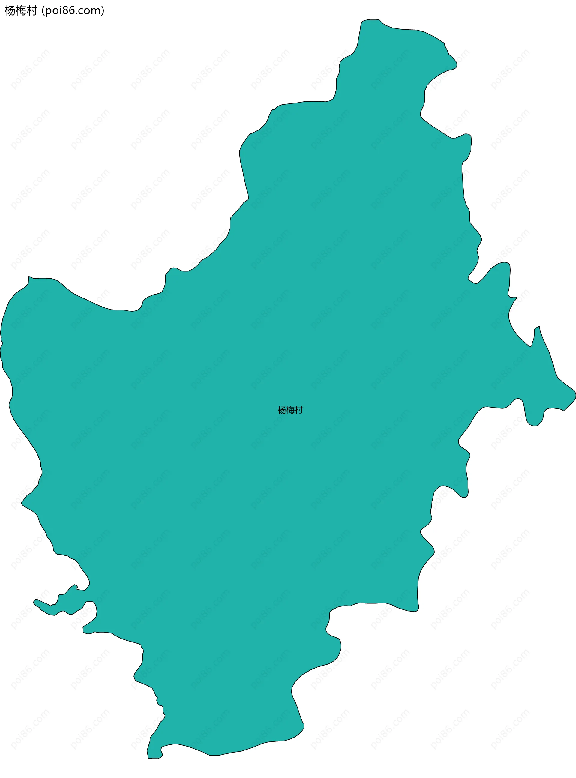 杨梅村边界地图