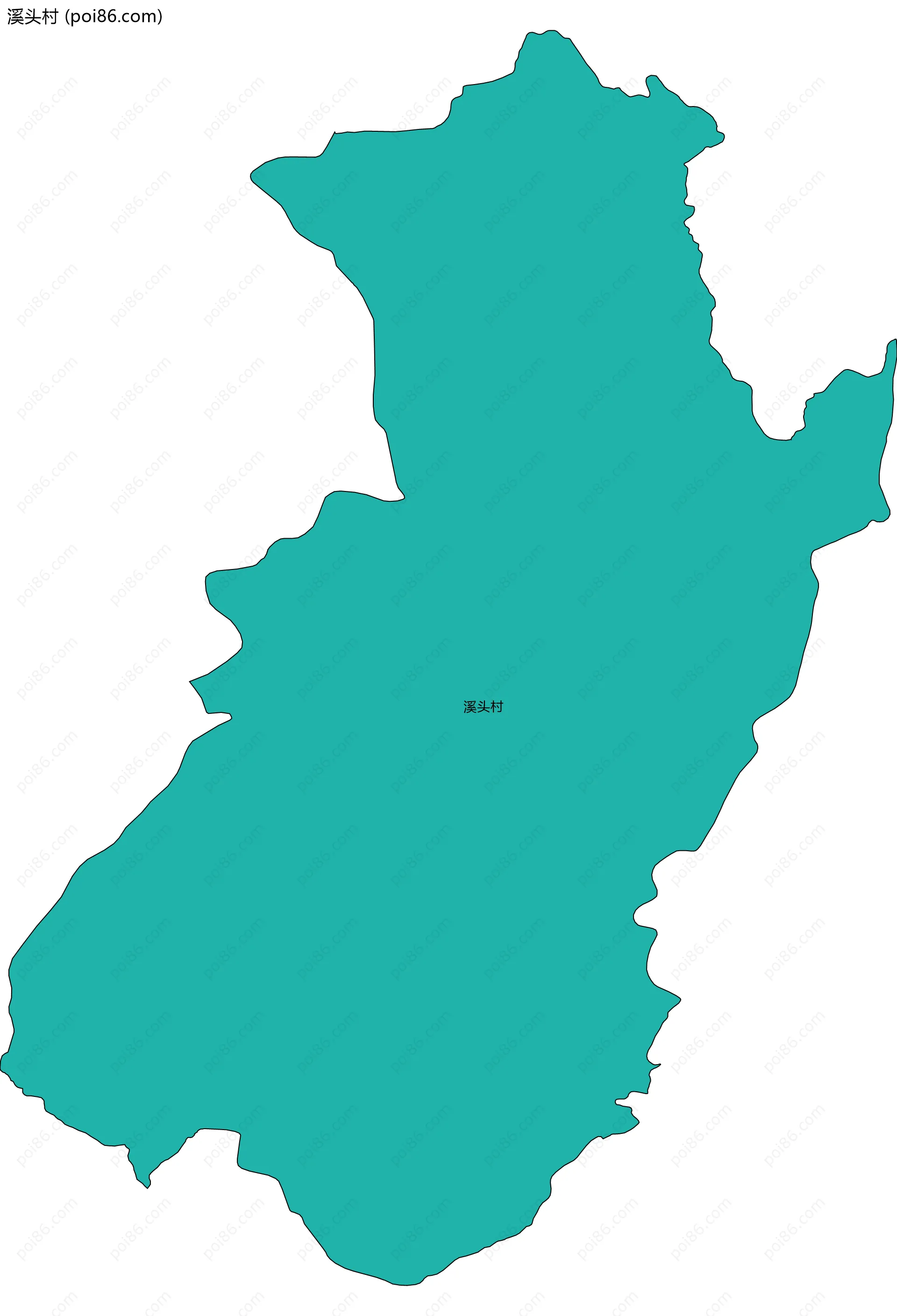 溪头村边界地图