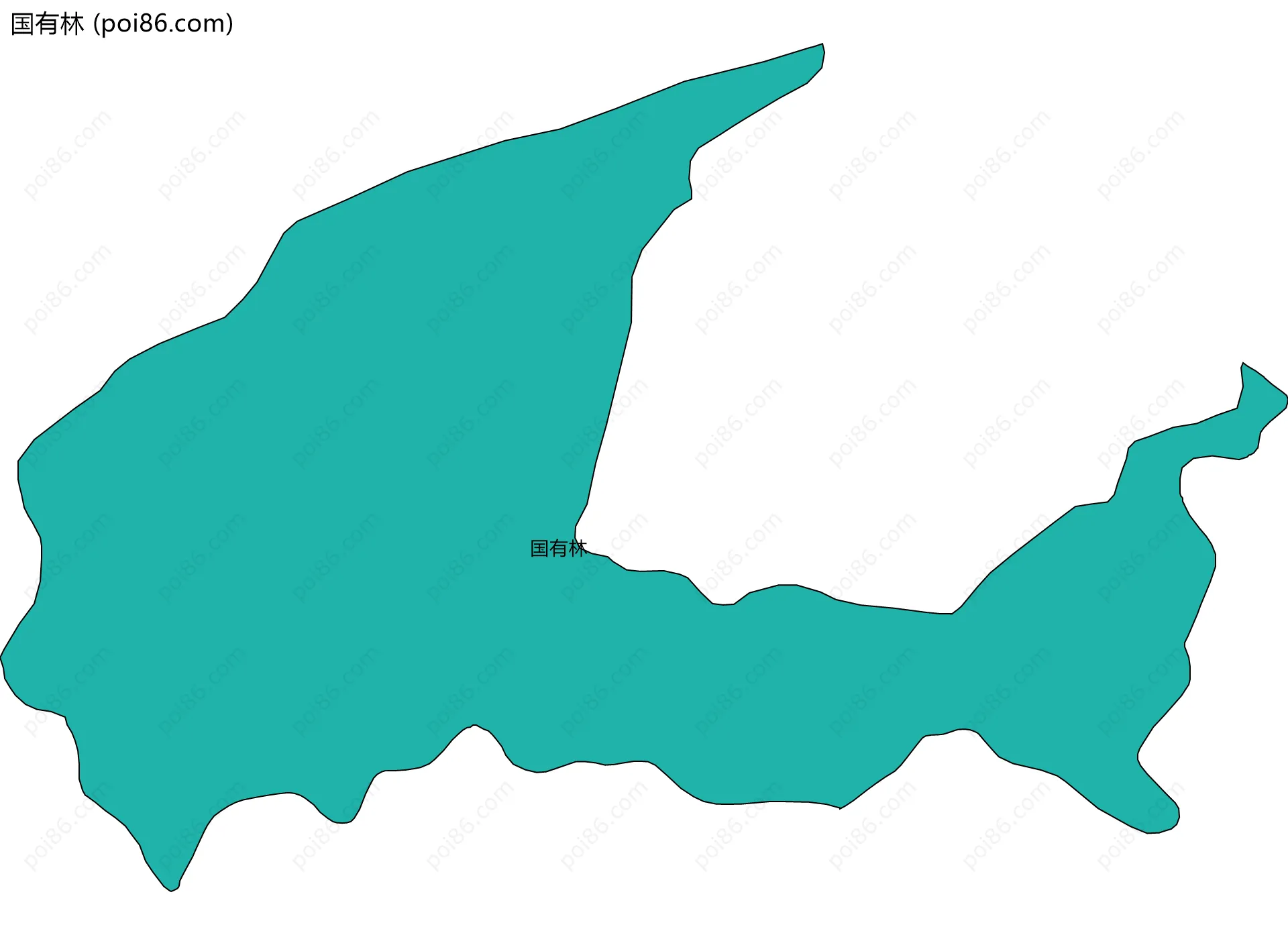 国有林边界地图