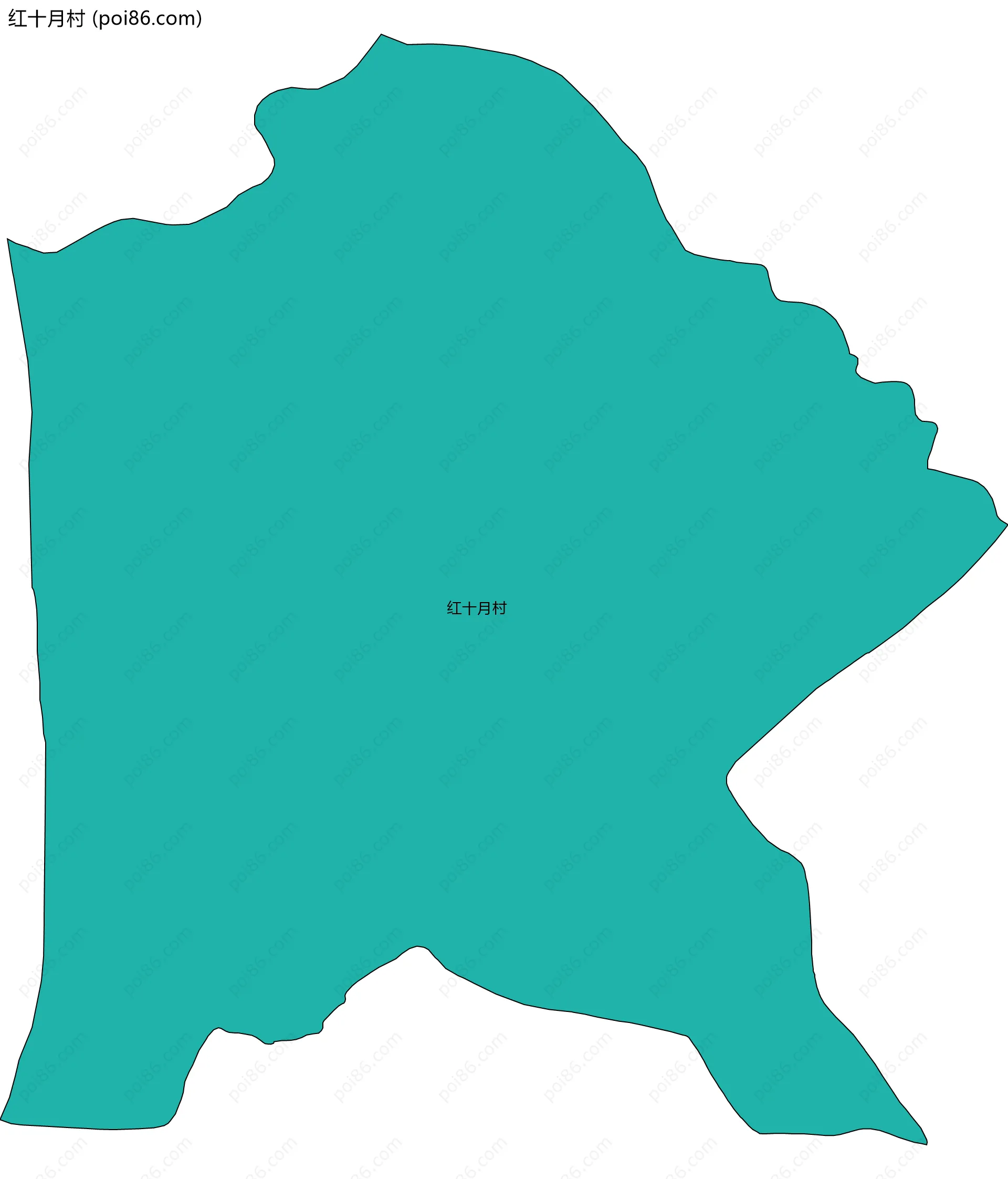 红十月村边界地图