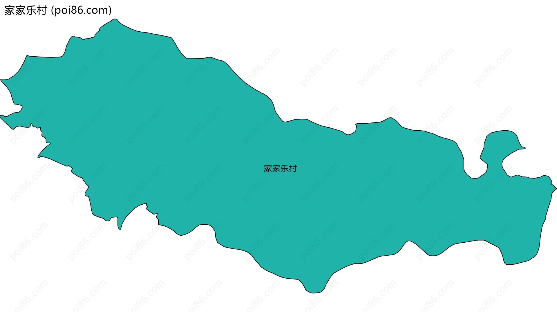家家乐村边界地图