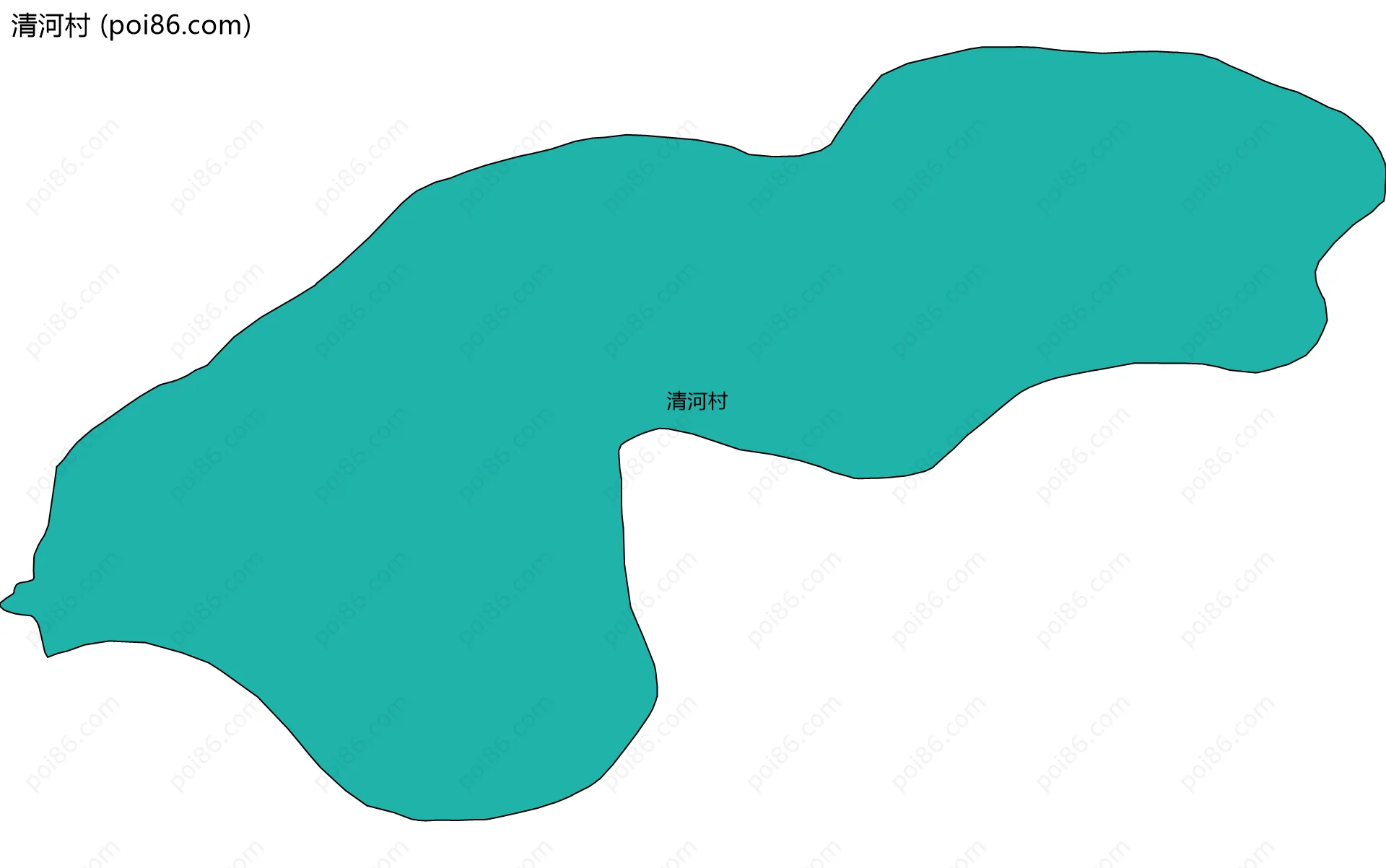 清河村边界地图