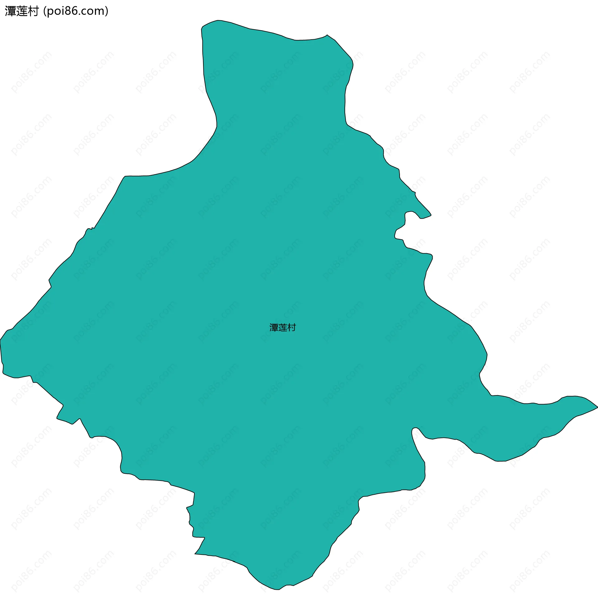 潭莲村边界地图