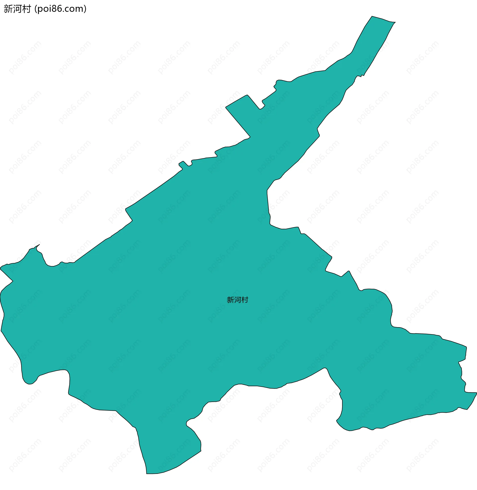 新河村边界地图