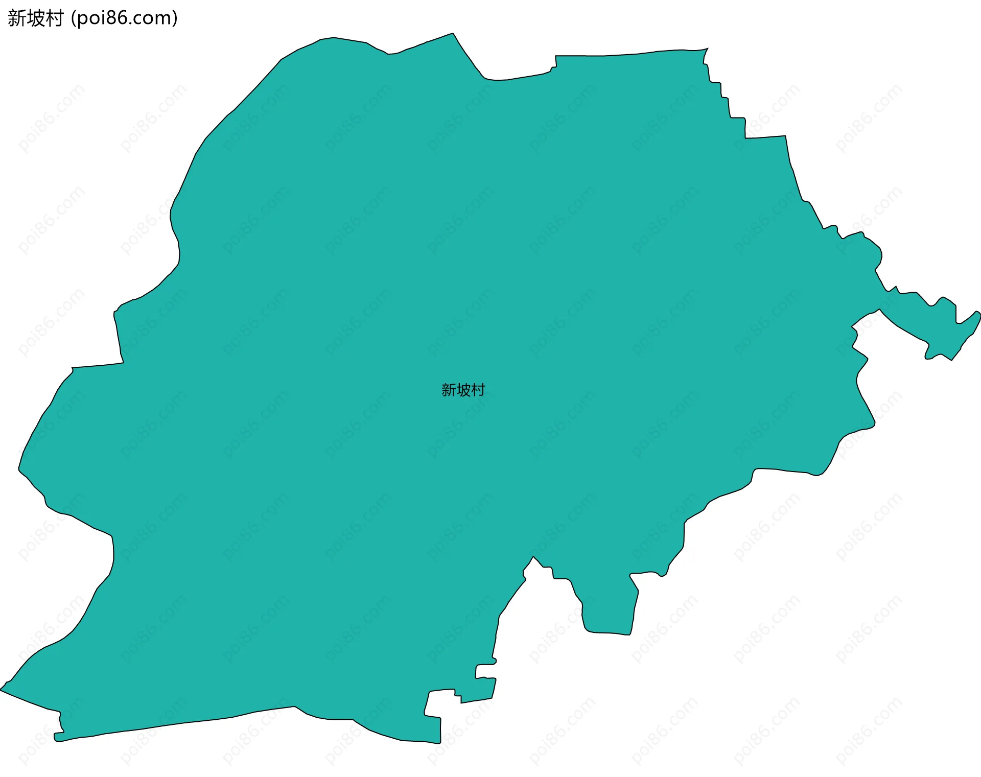 新坡村边界地图
