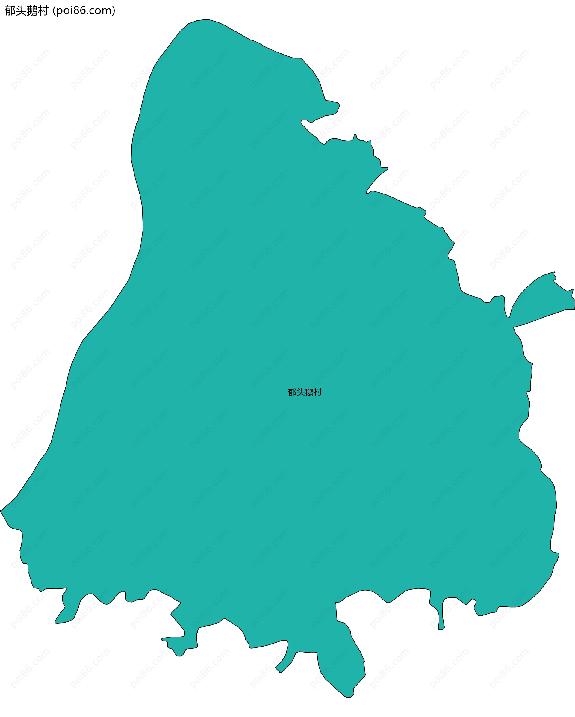 郁头鹅村边界地图