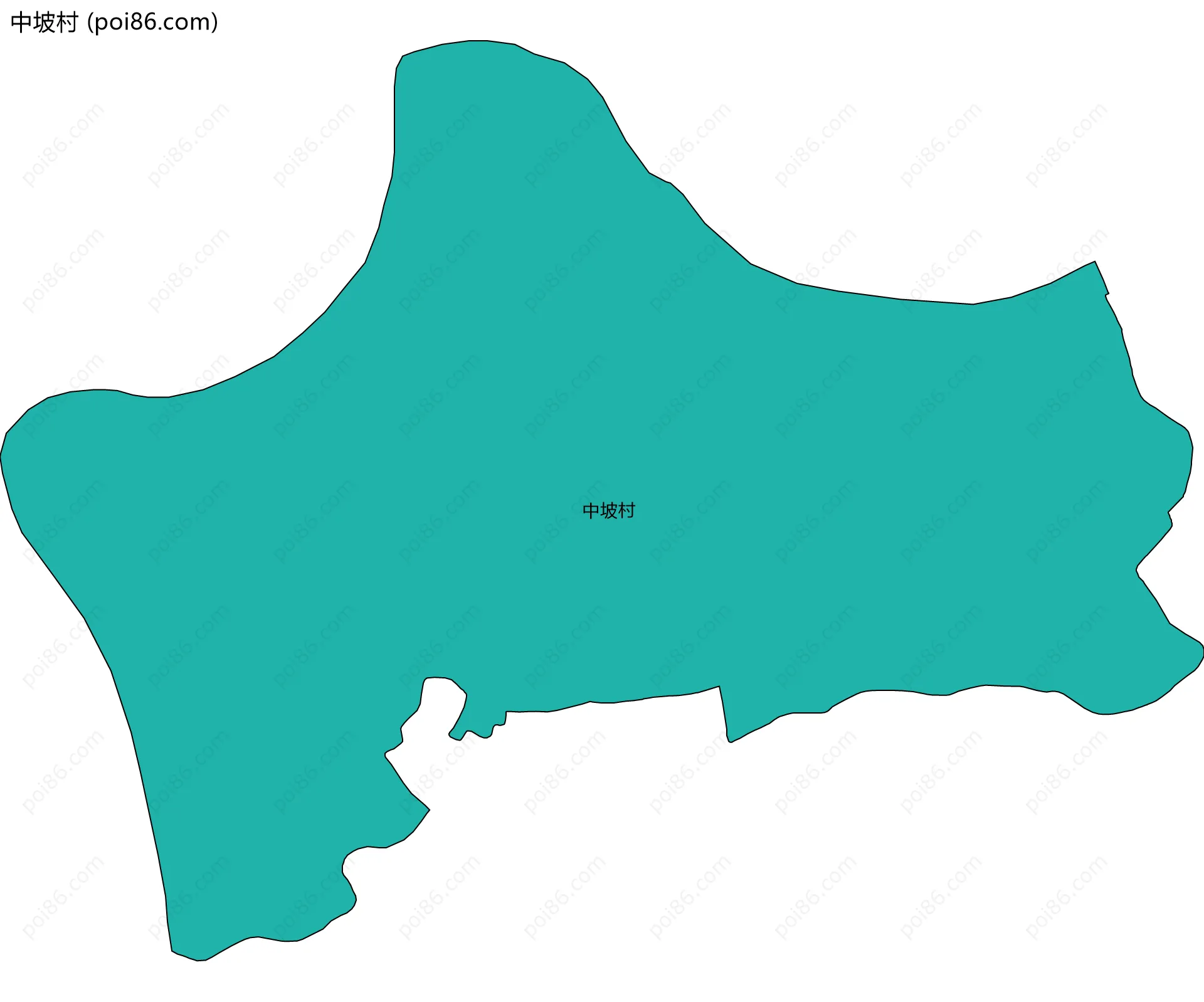 中坡村边界地图